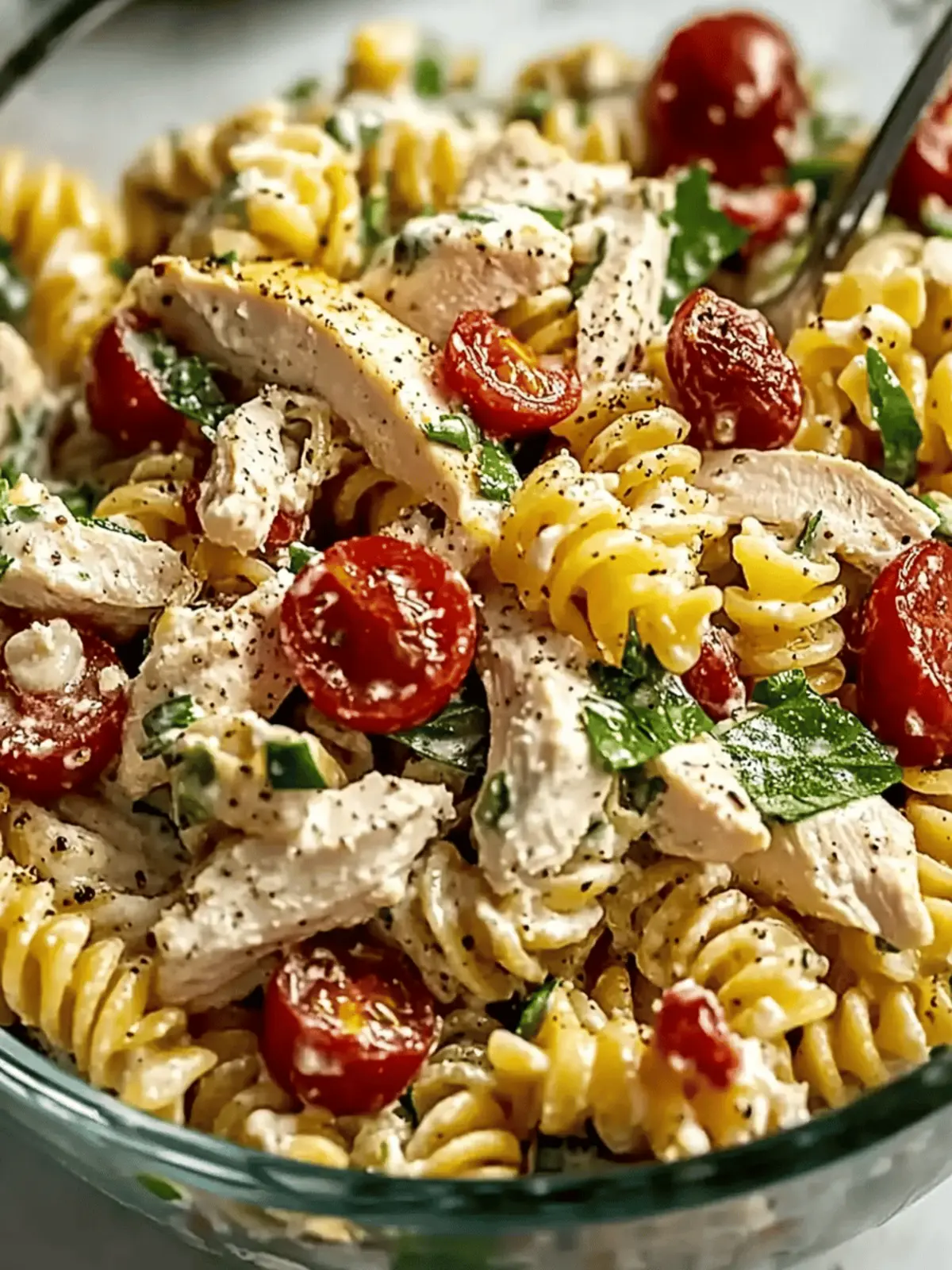 Summery Chicken Pasta Salad