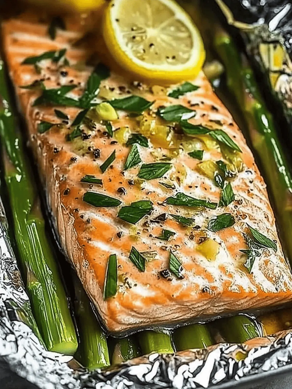 Baked Salmon in Foil with Asparagus