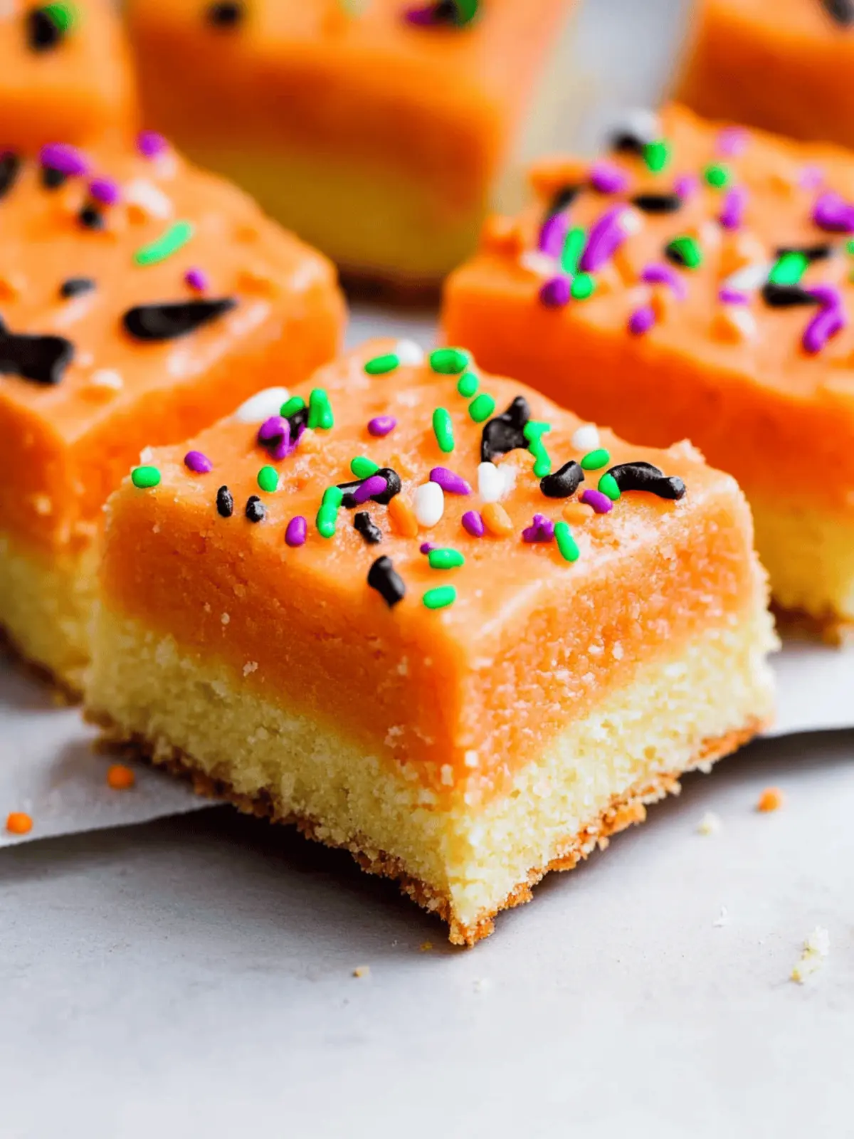 Halloween Frosted Sugar Cookie Bars