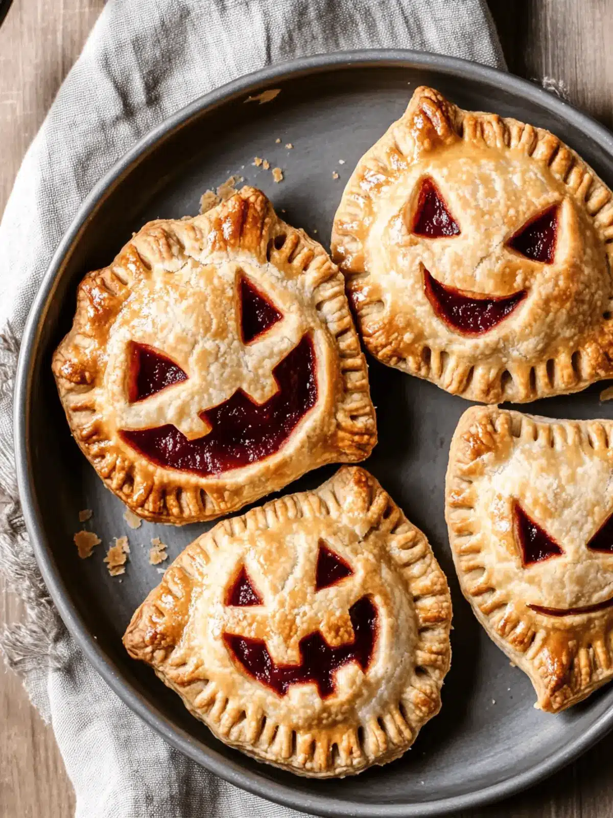 Jack-O-Lantern Hand Pies