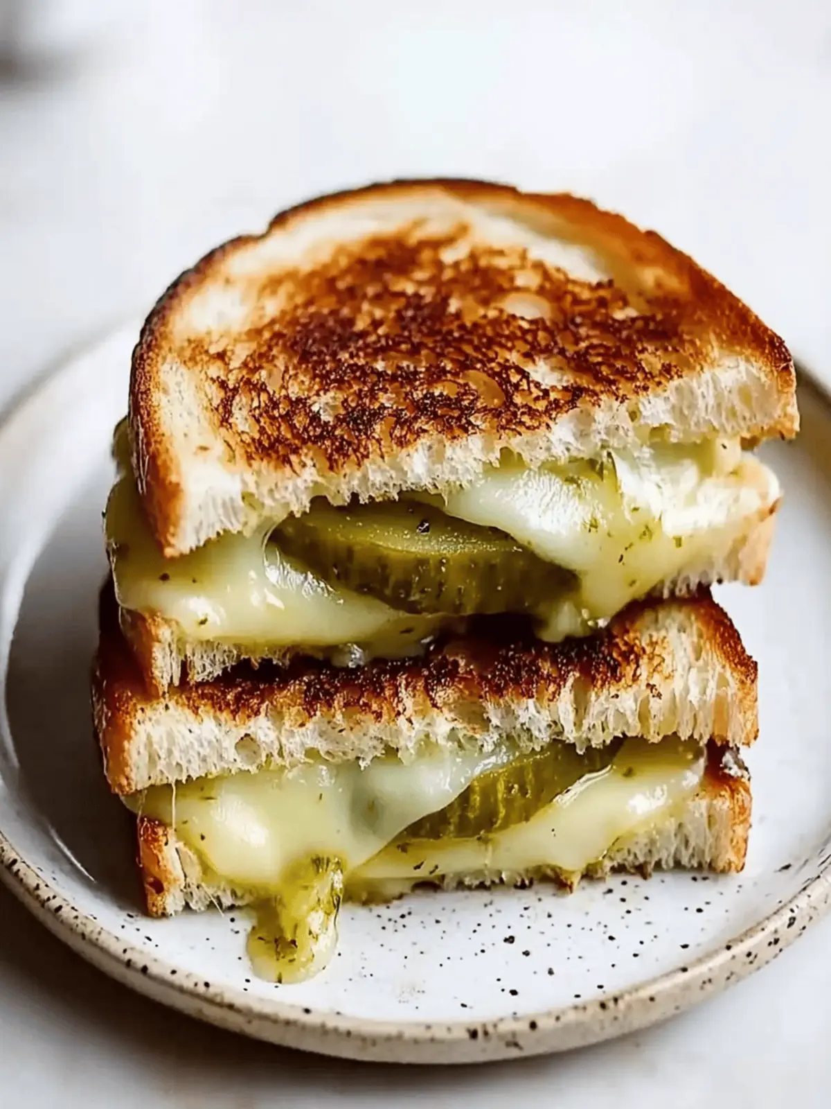 Crispy Dill Pickle Grilled Cheese Sandwich