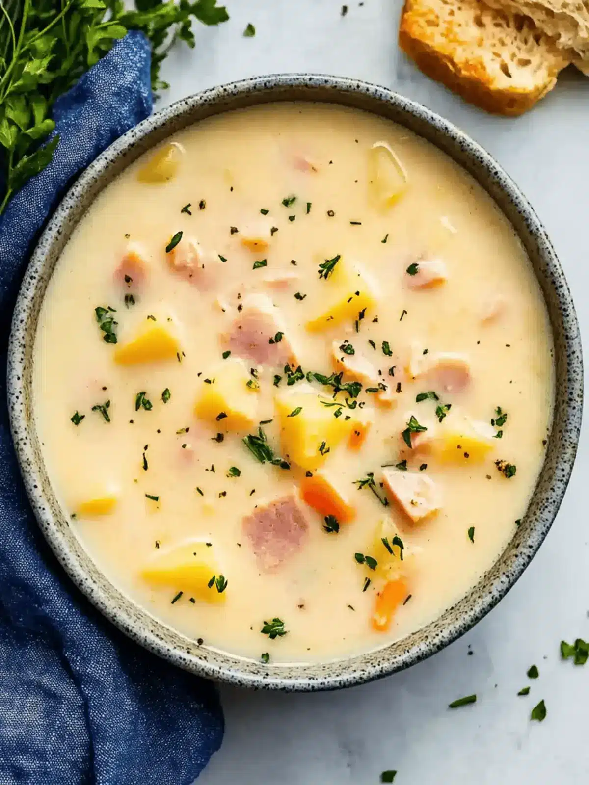 Yukon Gold Potato and Ham Soup