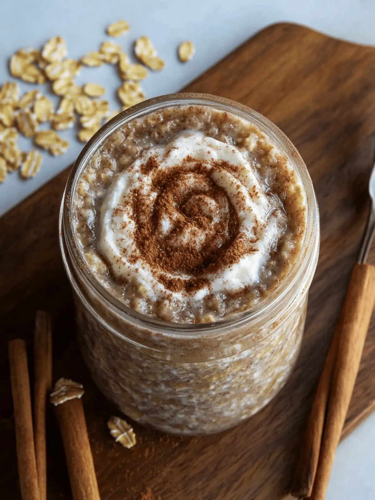 Cinnamon Roll Overnight Oats