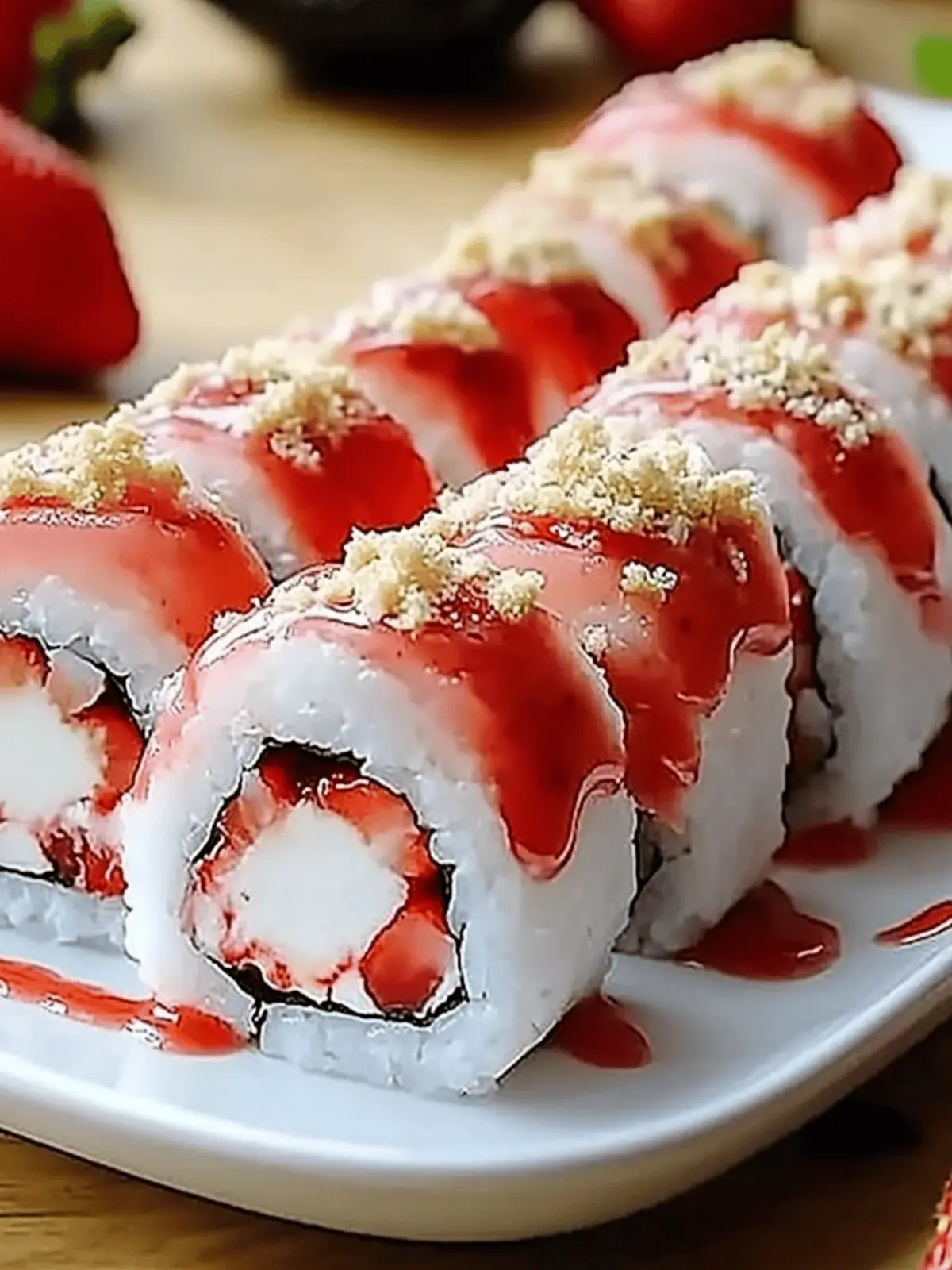 Strawberry Shortcake Sushi Roll