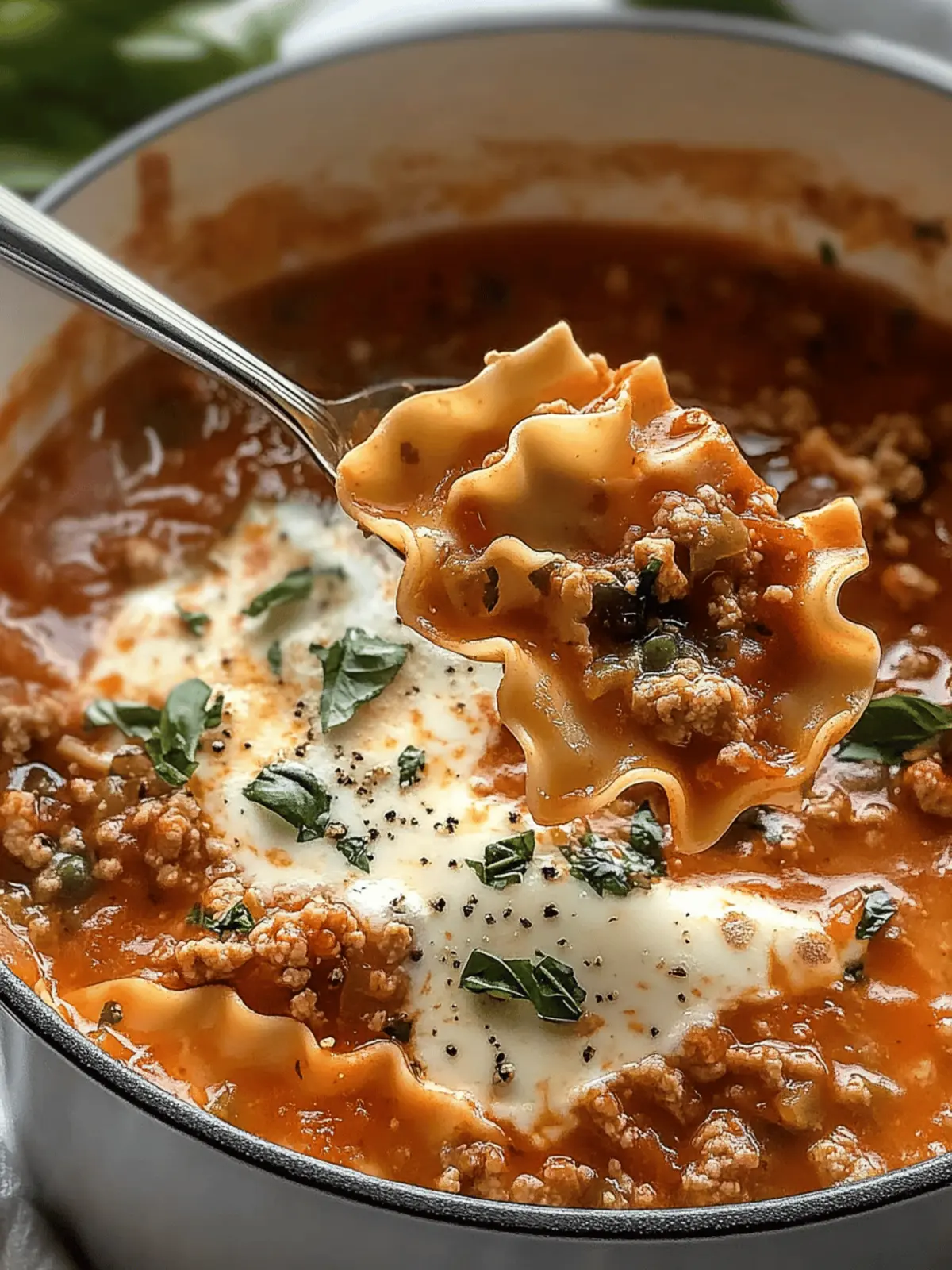 One Pot Lasagna Soup