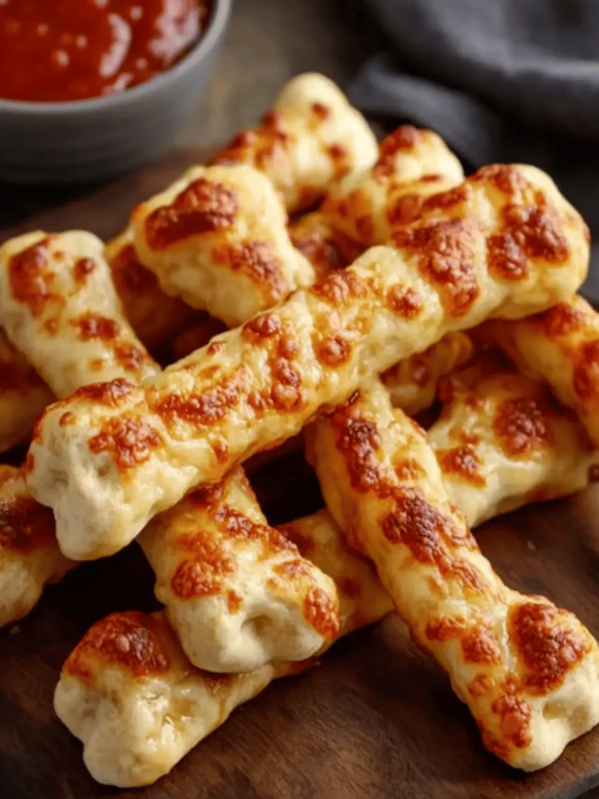 Cheesy Halloween Breadstick Bones