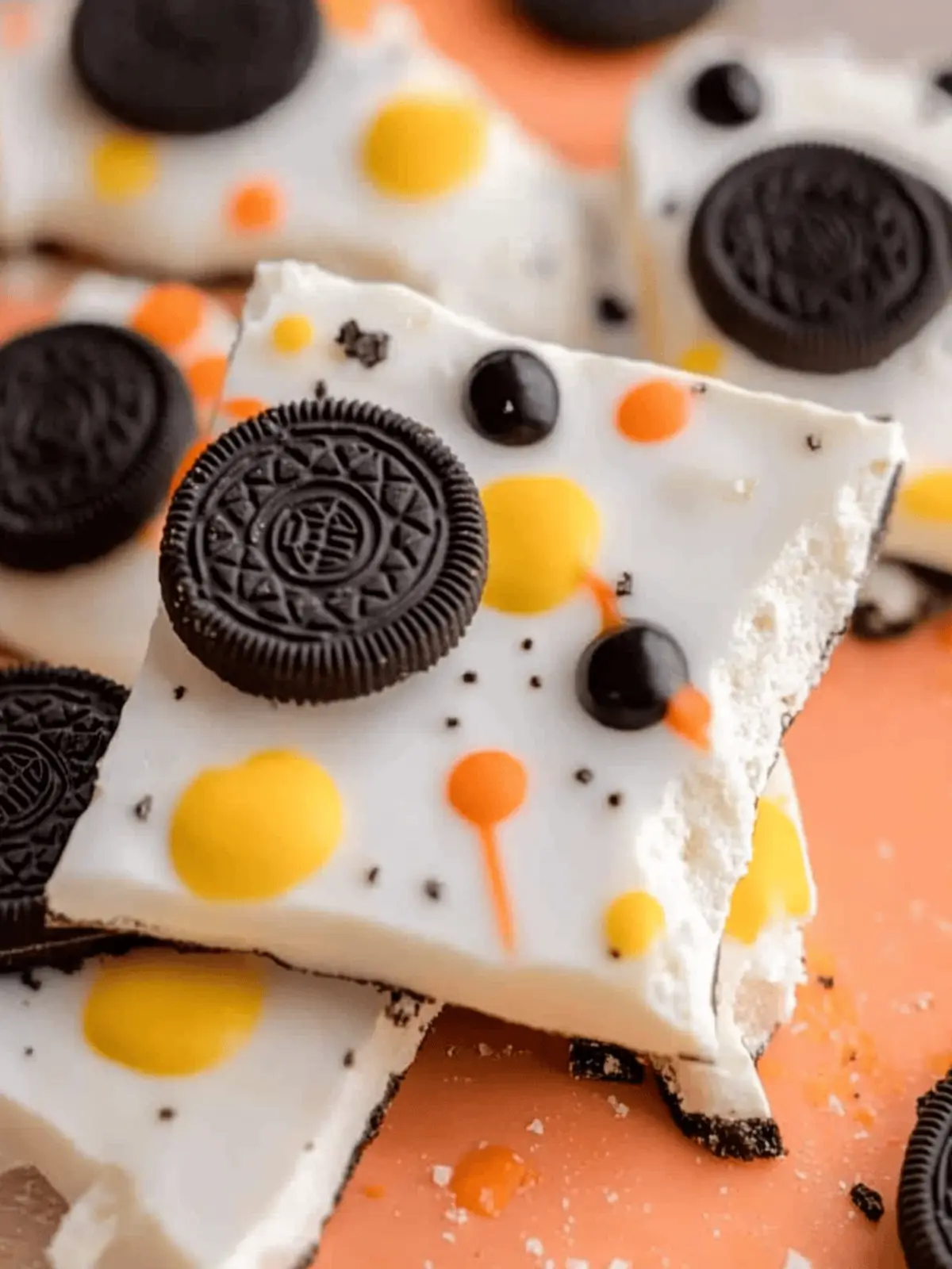 White Chocolate Halloween Oreo Bark