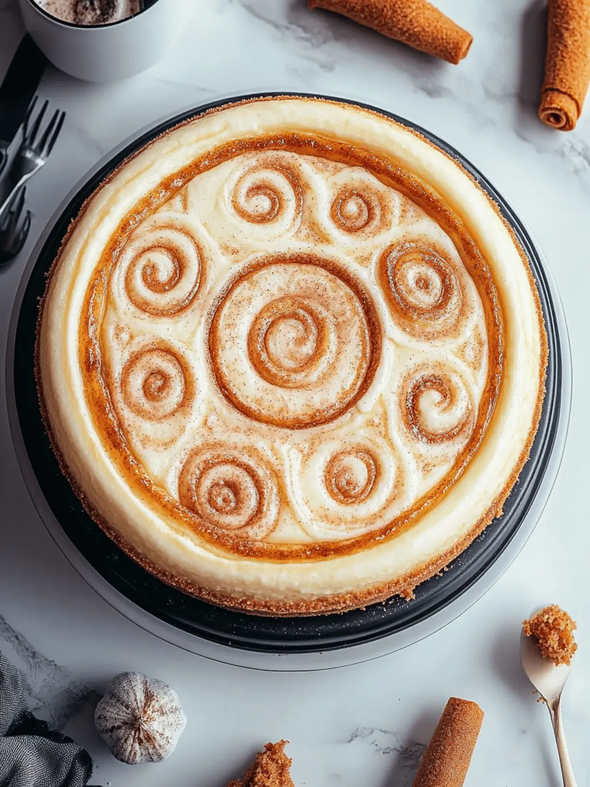 Creamy Cinnamon Roll Cheesecake