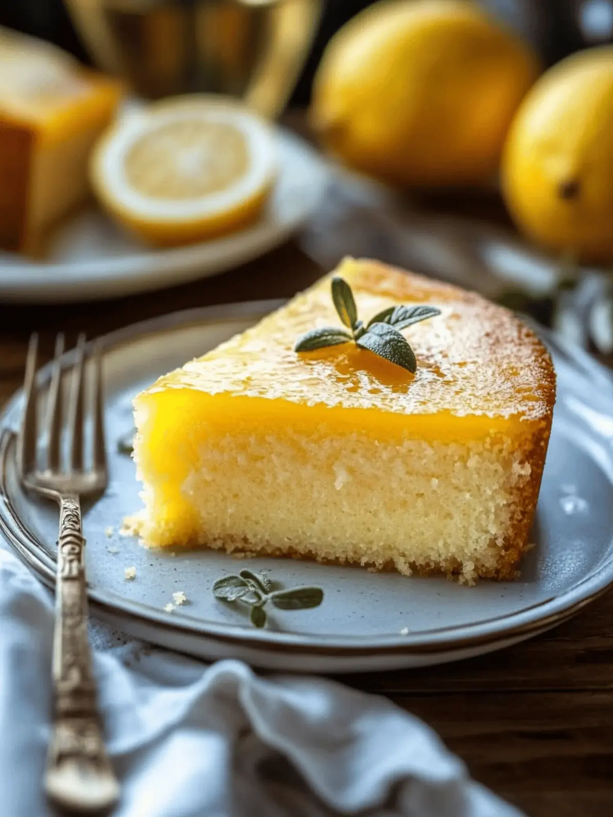 Traditional Irish Lemon Pudding Cake