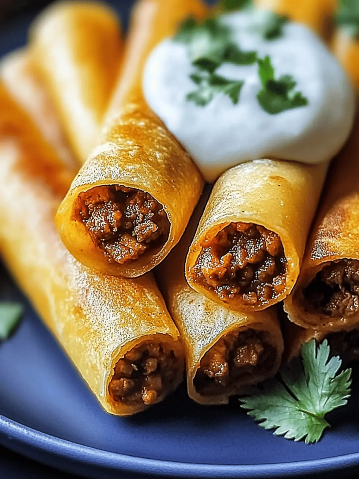 Crispy Beef Taquitos