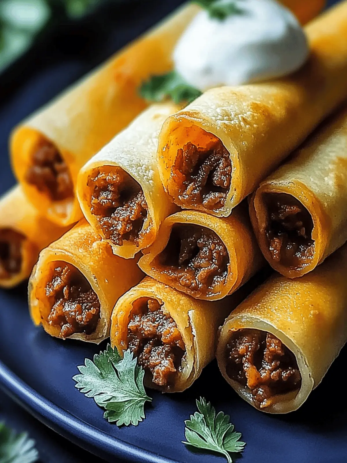 Crispy Beef Taquitos