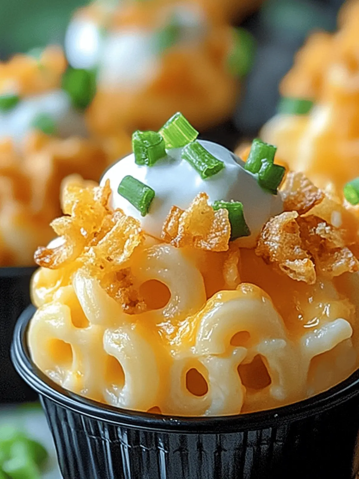 Loaded Mac and Cheese Football Cups