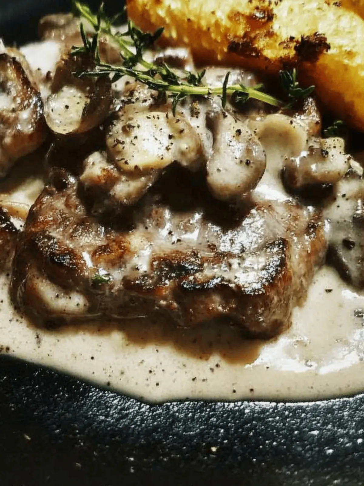 Morel Mushroom White Cream Steak Sauce
