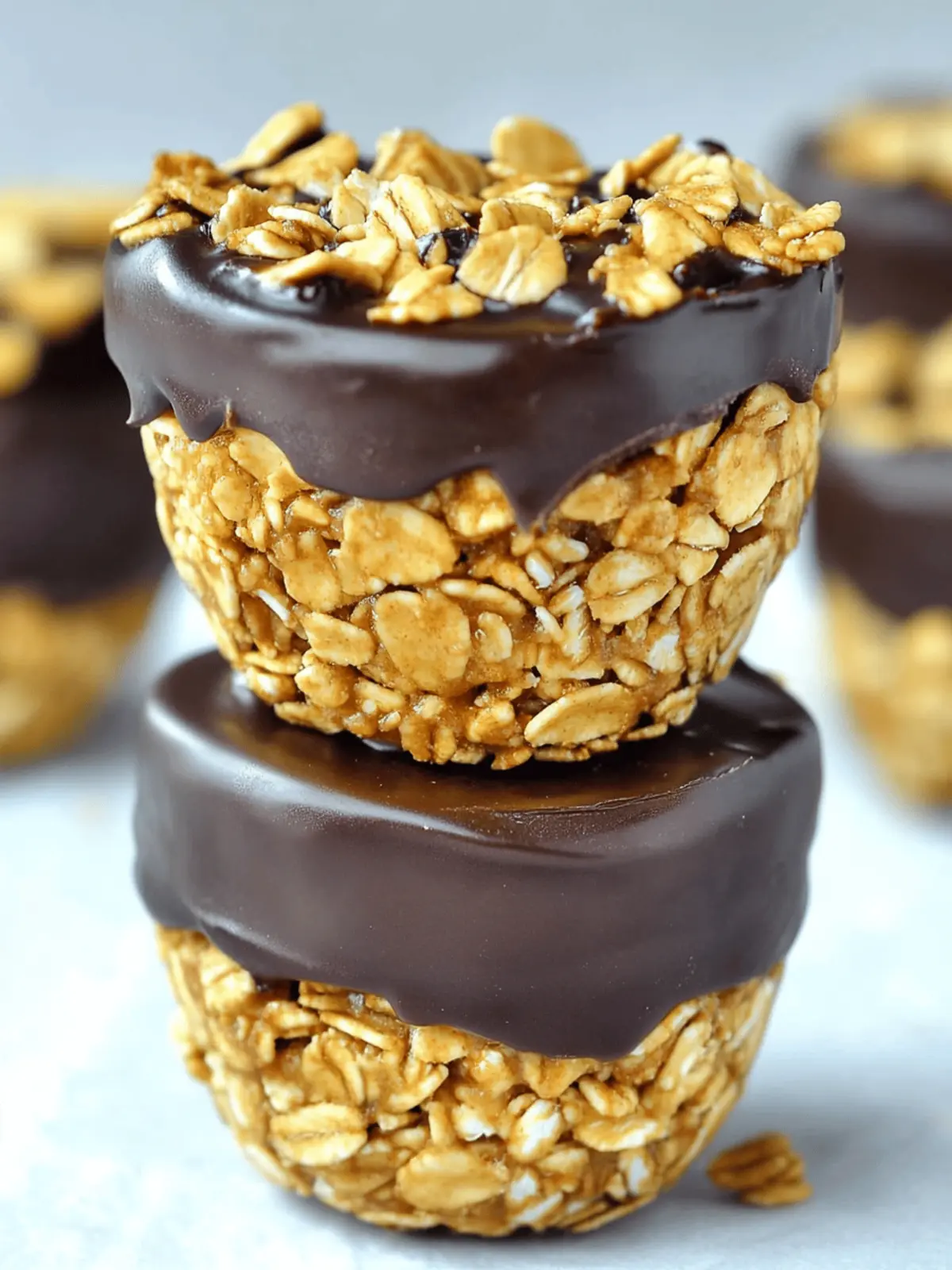 No Bake Peanut Butter Granola Cups