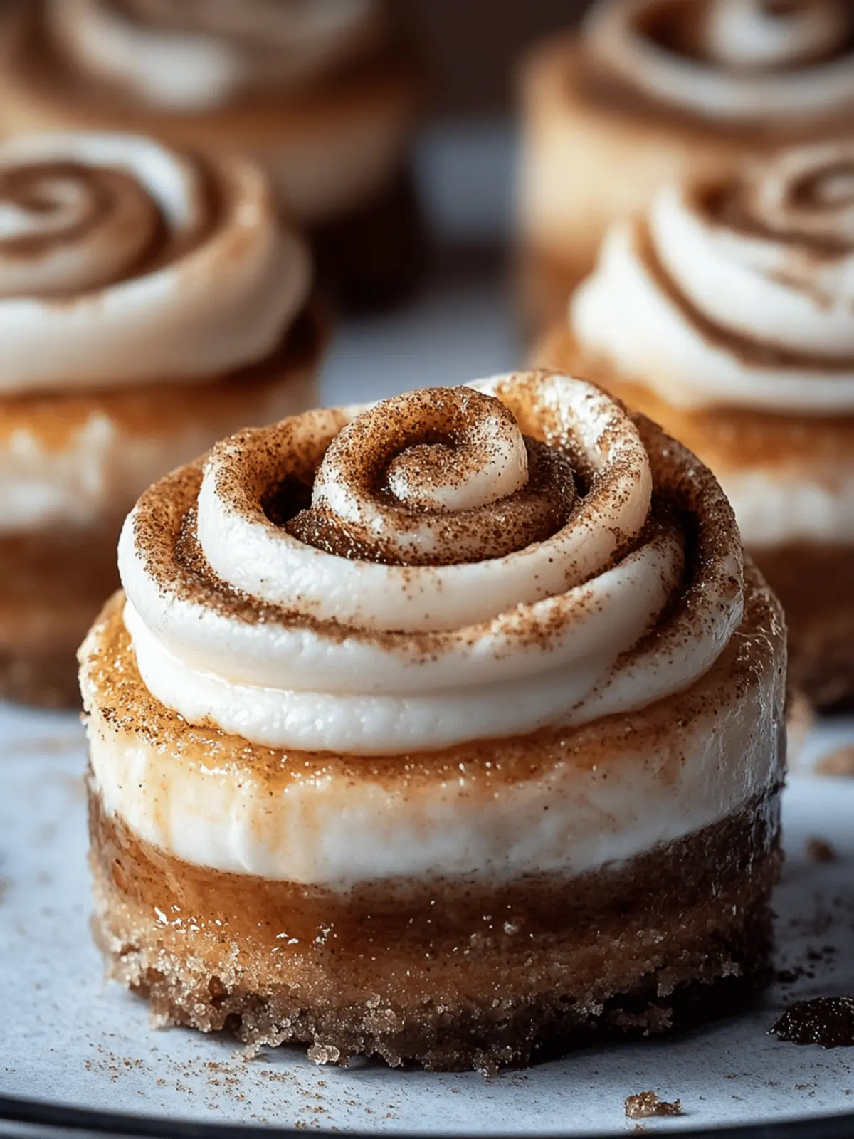 Mini Cinnamon Roll Cheesecakes