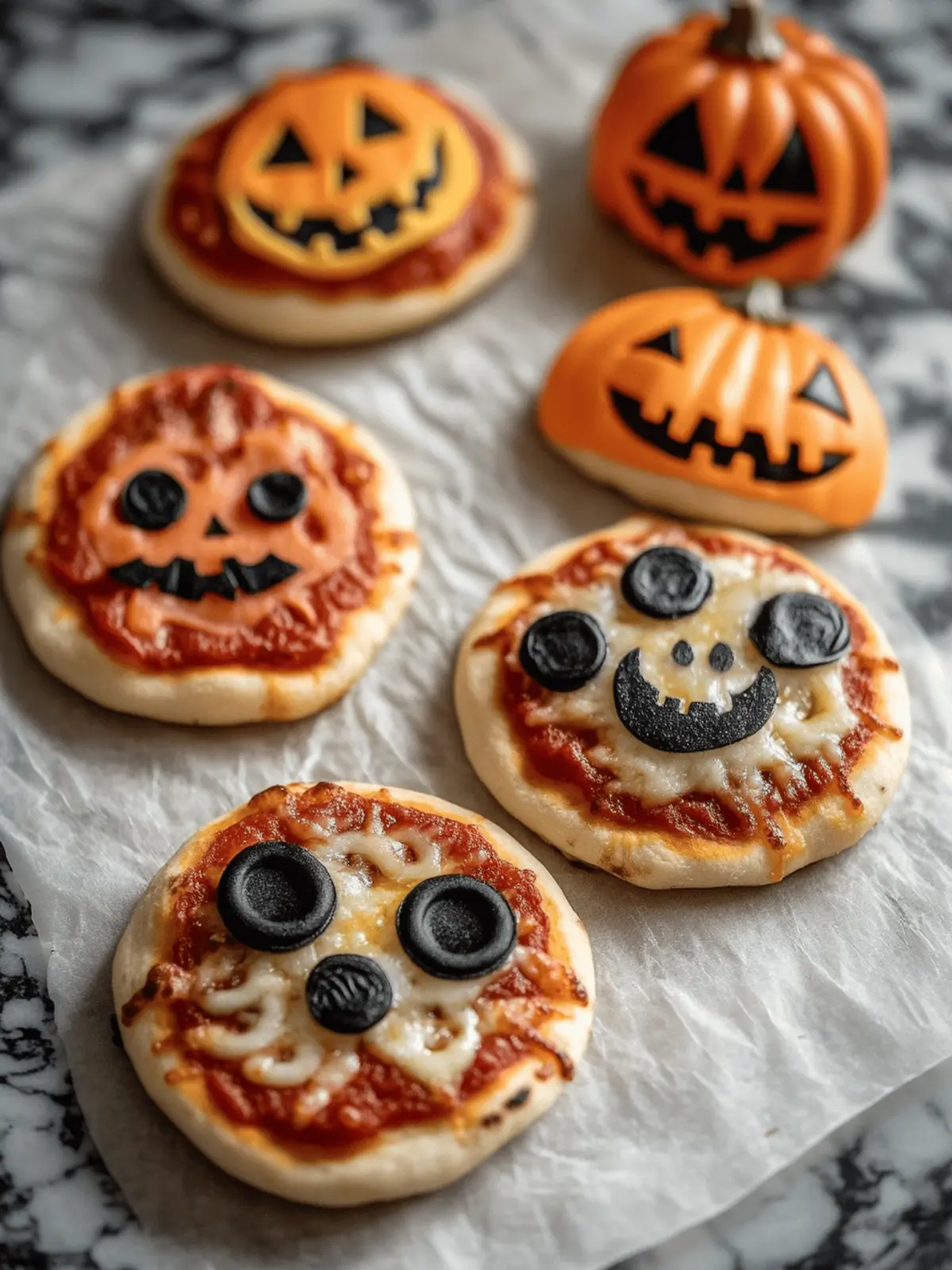 Mini Halloween Pizzas