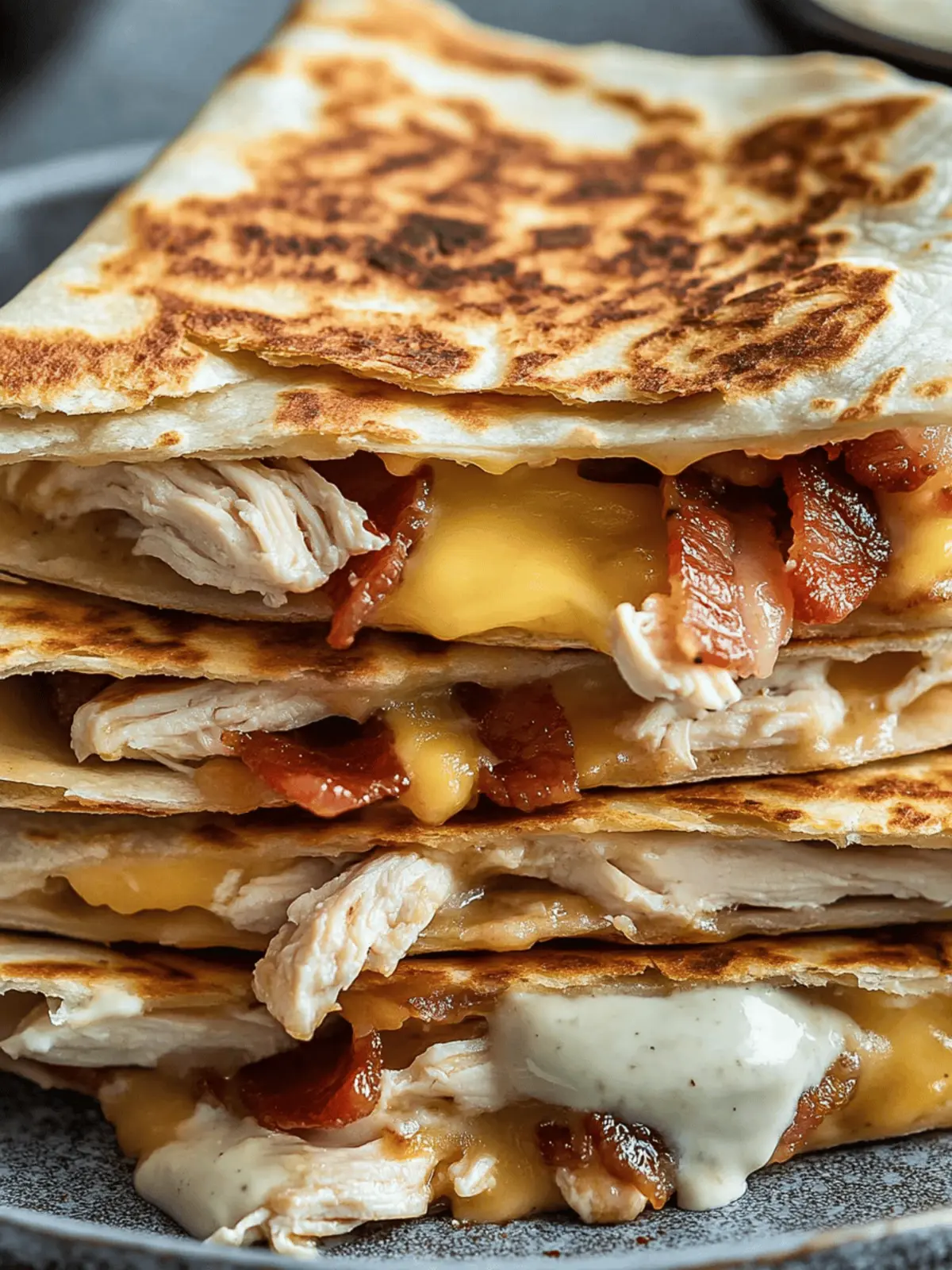 Chicken Bacon Ranch Quesadilla