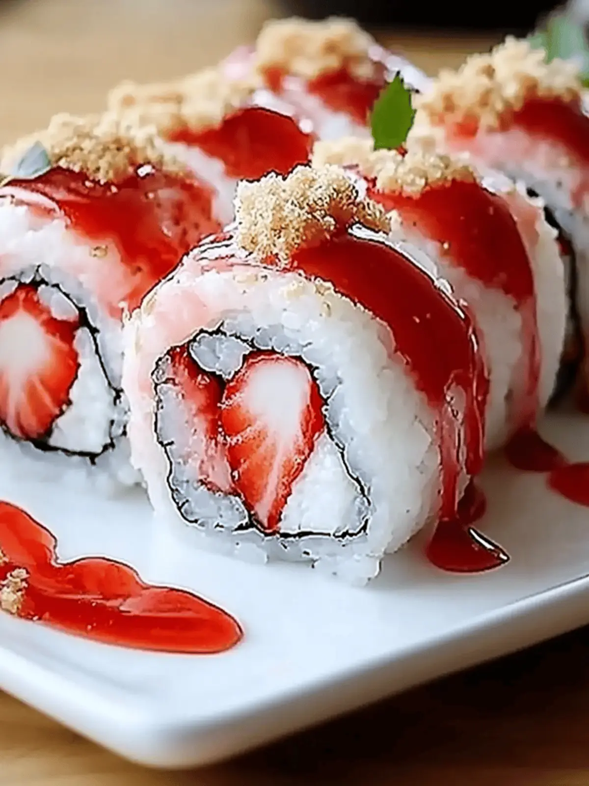Strawberry Shortcake Sushi Roll