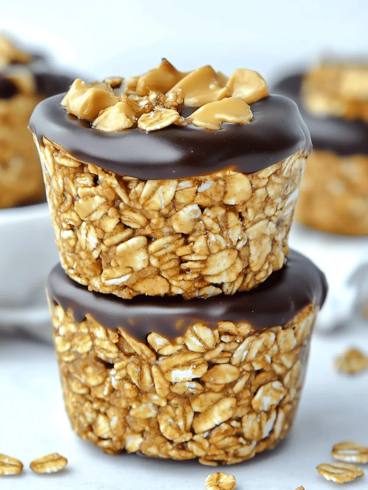 No Bake Peanut Butter Granola Cups