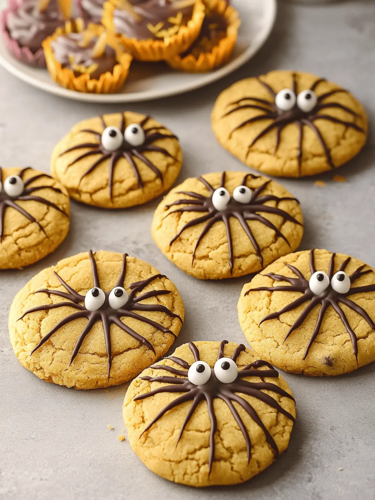 Peanut Butter Spider Halloween Cookies