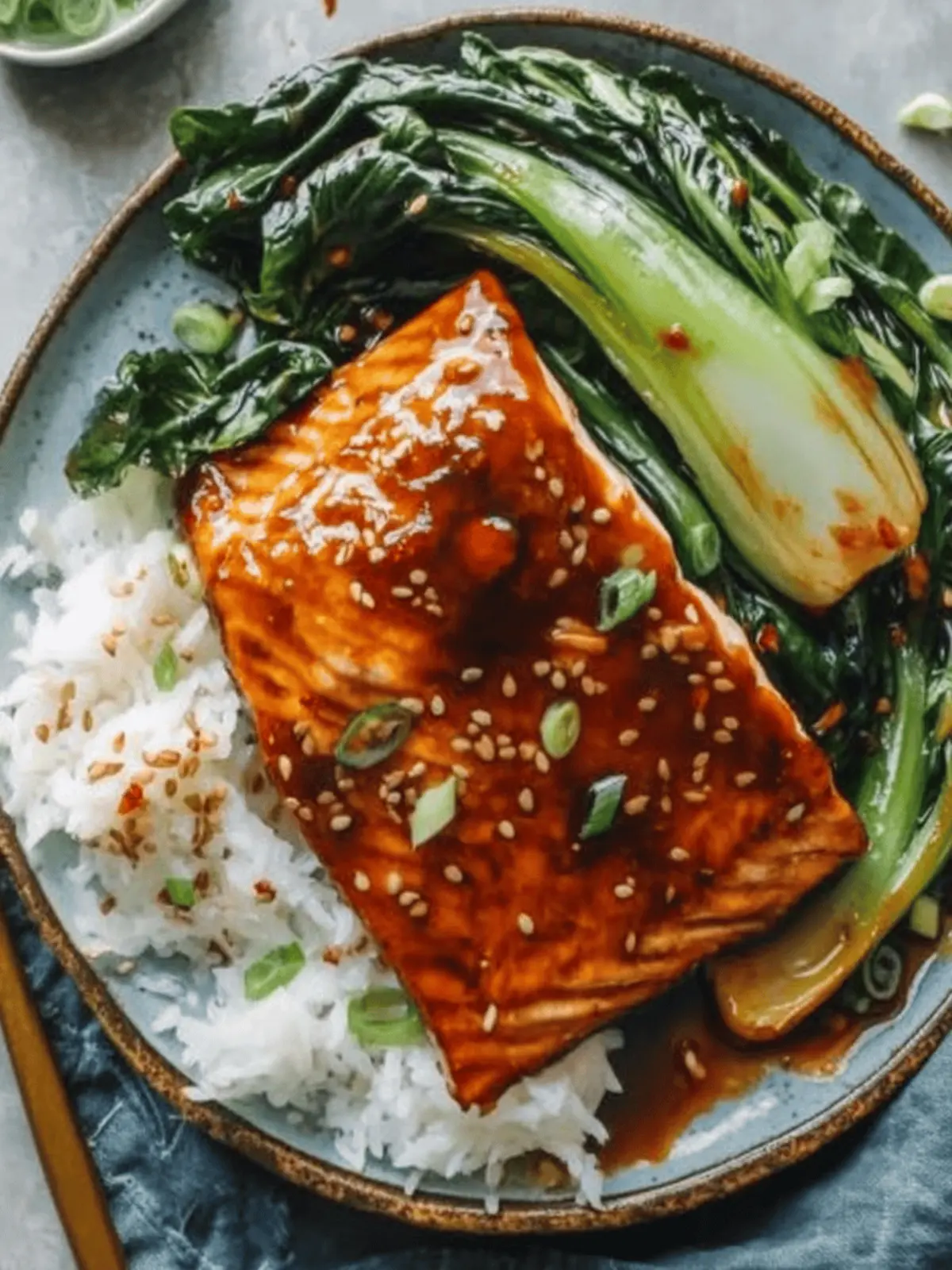 Sweet and Sour Salmon with Bok Choy