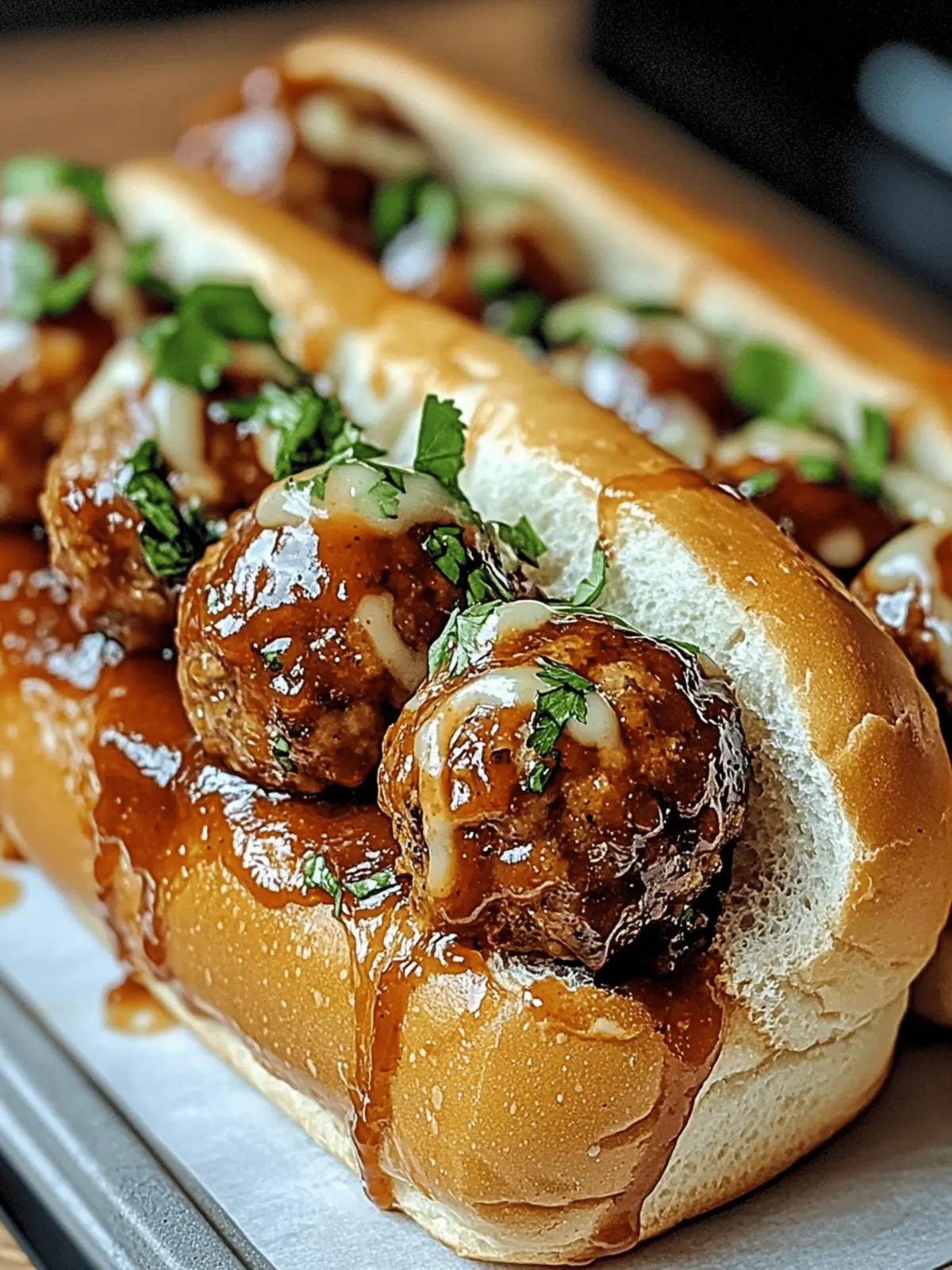 Honey Garlic BBQ Meatball Sub