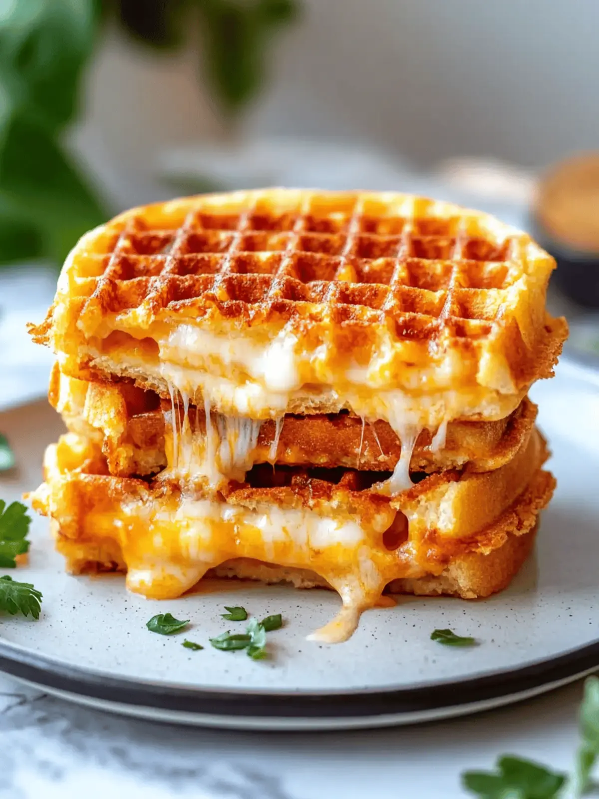 Low Carb Grilled Cheese Chaffle