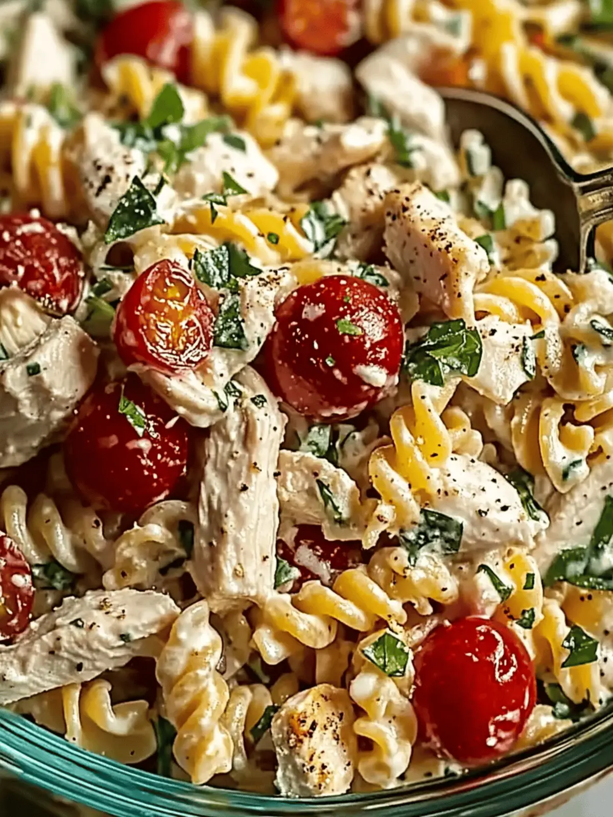 Summery Chicken Pasta Salad