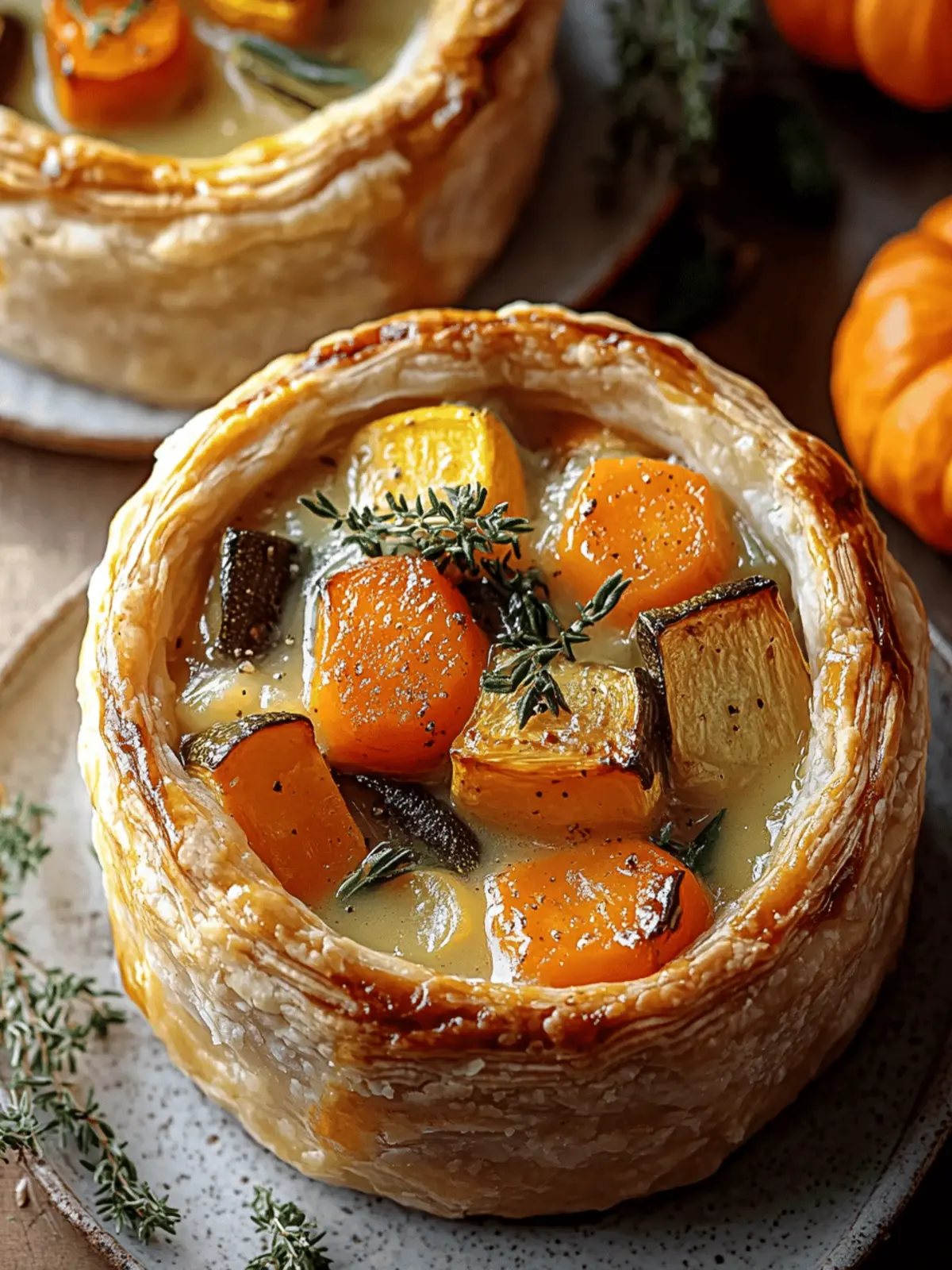 Roasted Autumn Vegetable Pot Pies