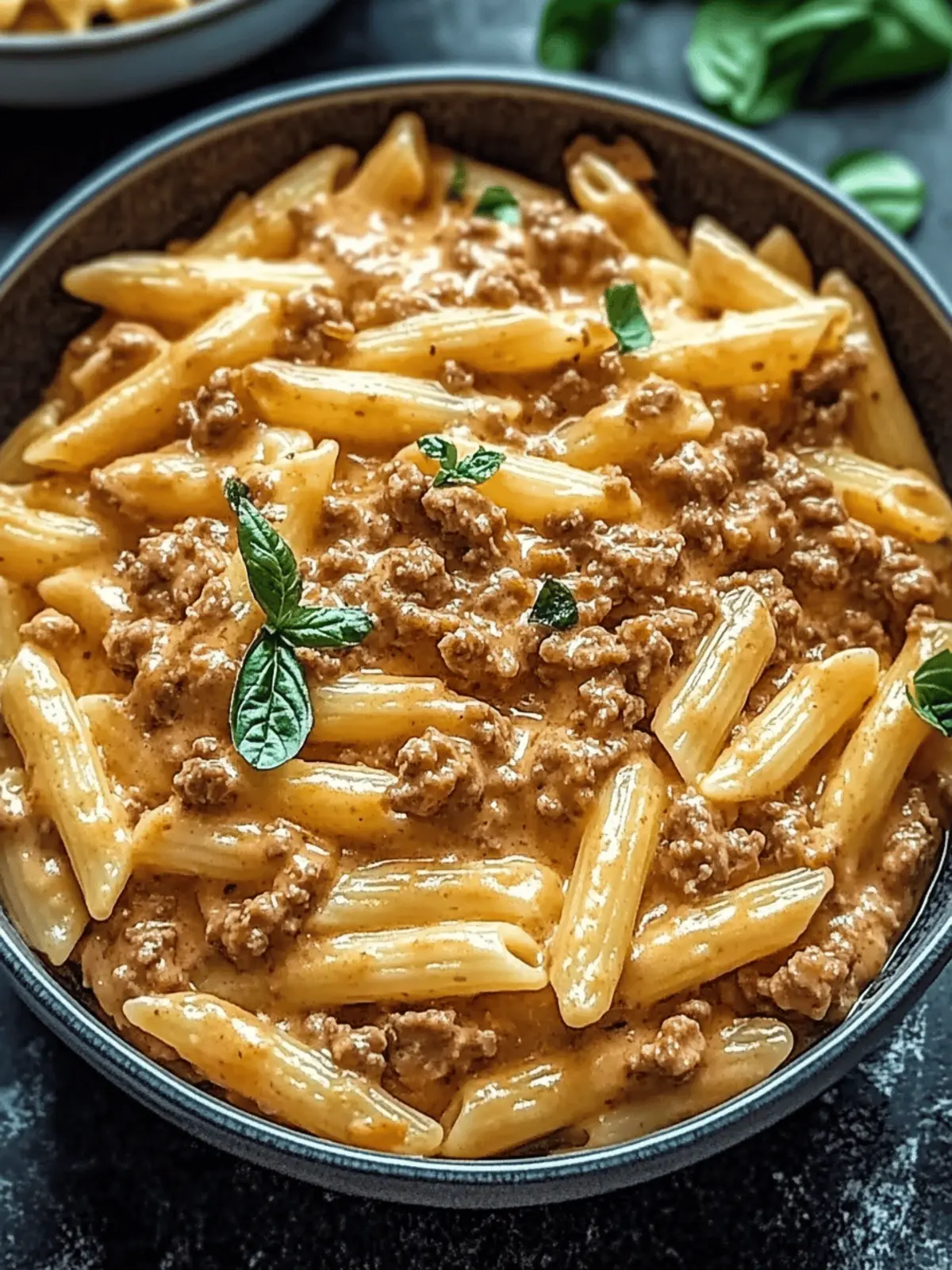 High Protein Creamy Beef Pasta