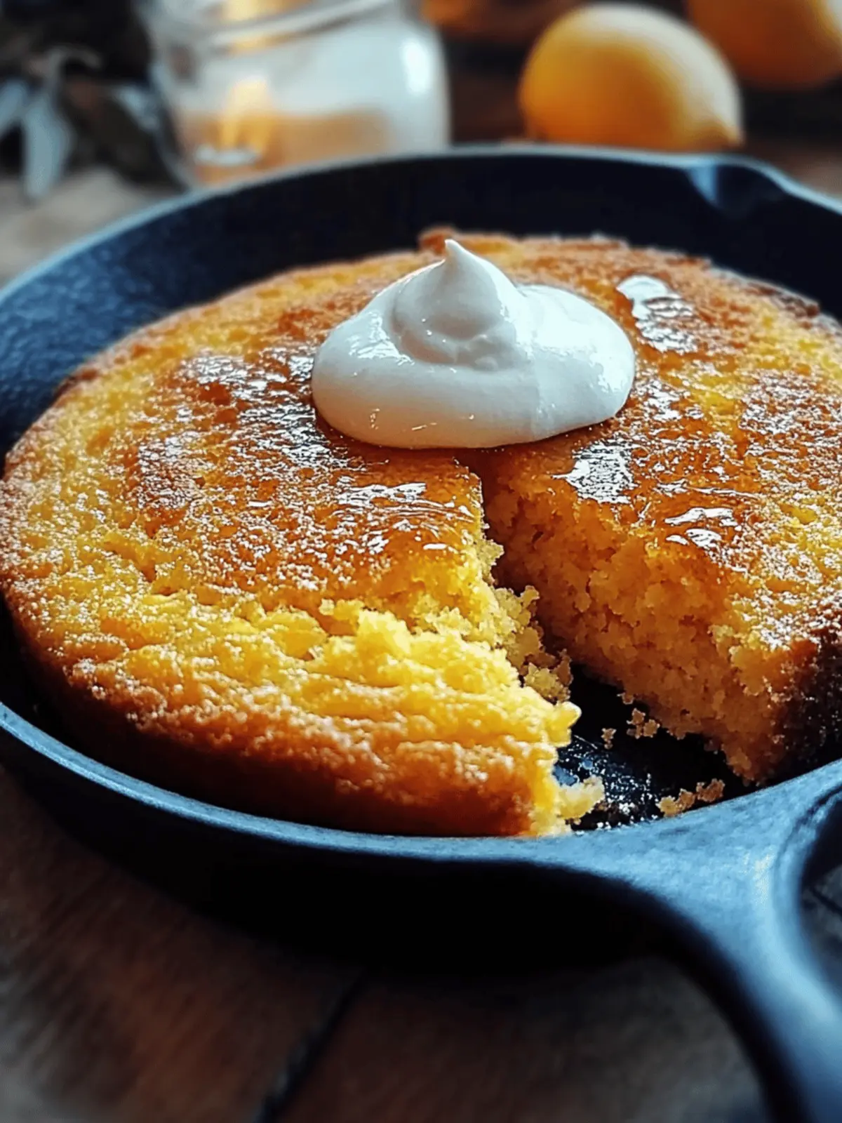 Honey Butter Skillet Cornbread