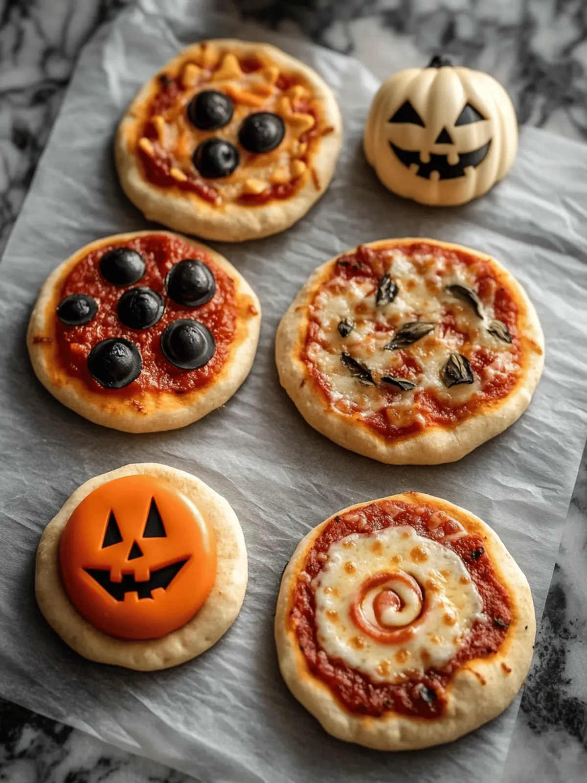 Mini Halloween Pizzas
