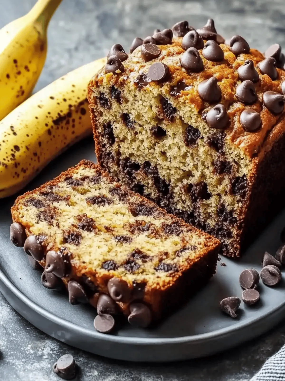 Super Moist Chocolate Chip Banana Bread