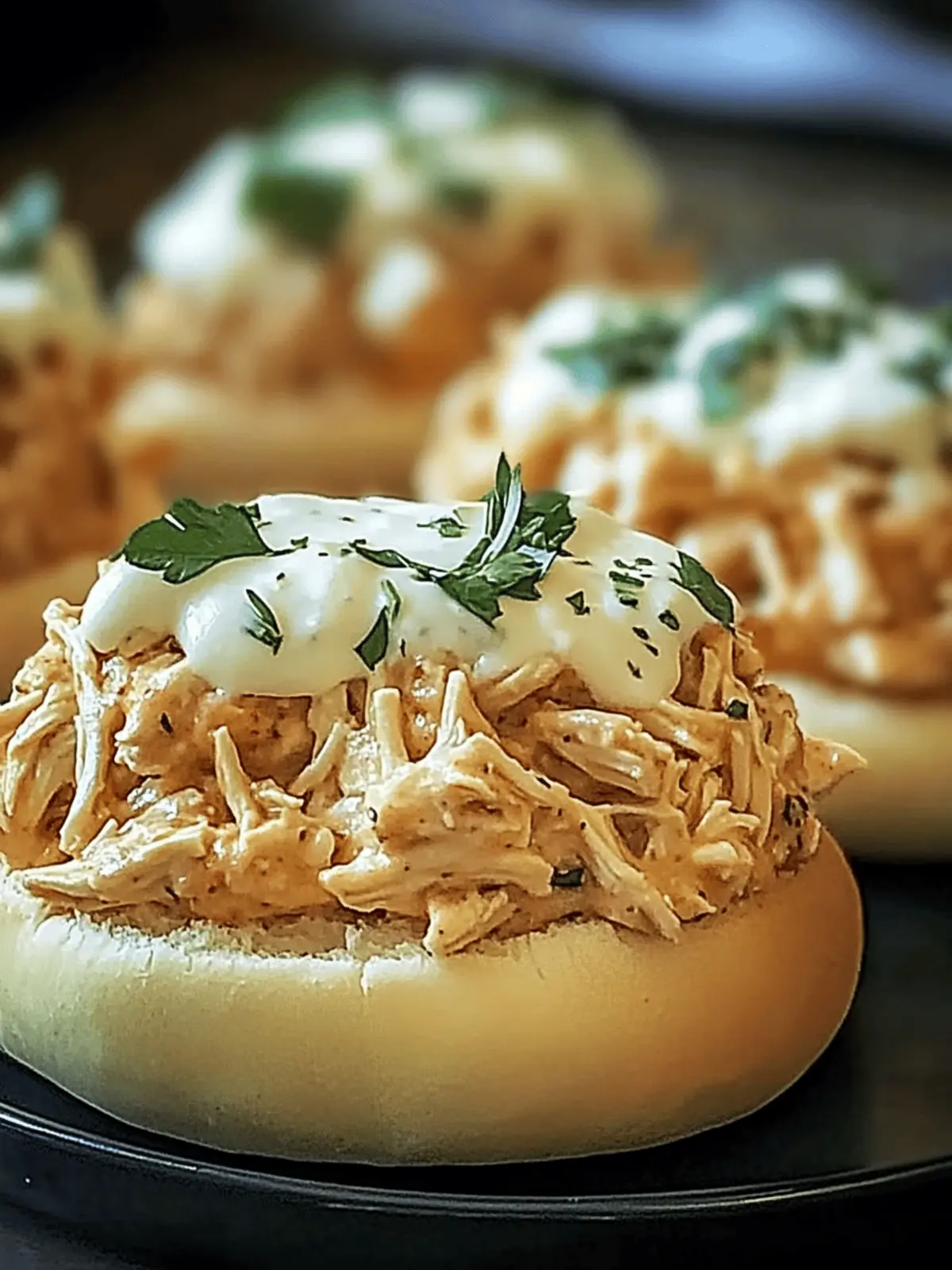 Chicken Alfredo Sloppy Joes