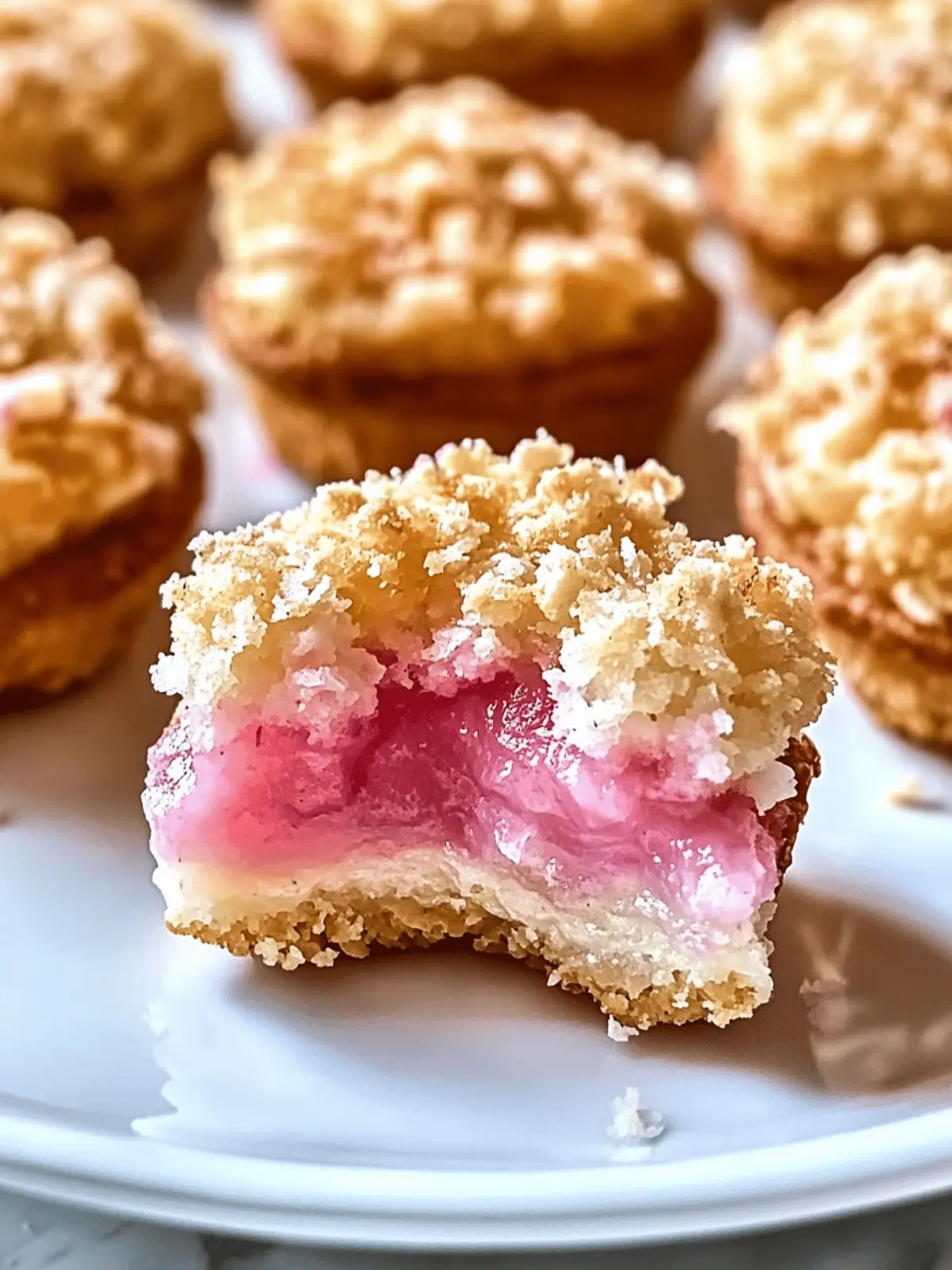Rhubarb Coconut Macaroon Tarts