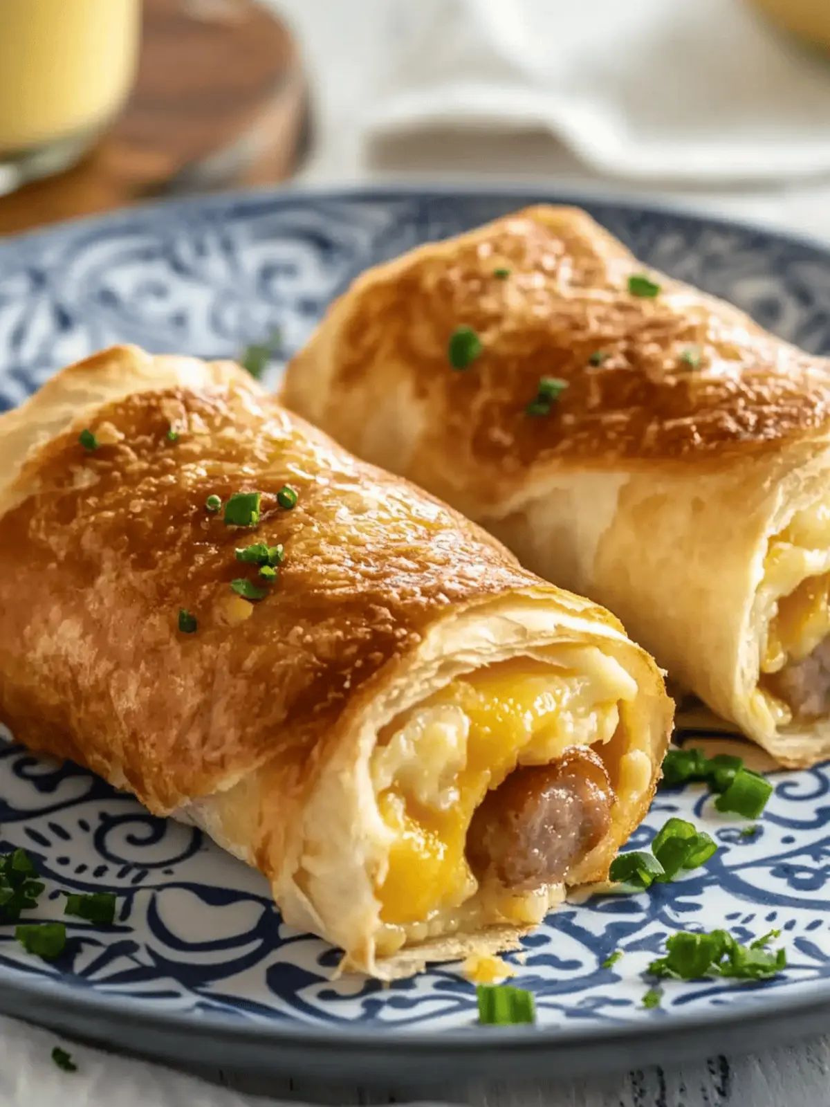 Sausage Egg Breakfast Roll-Ups