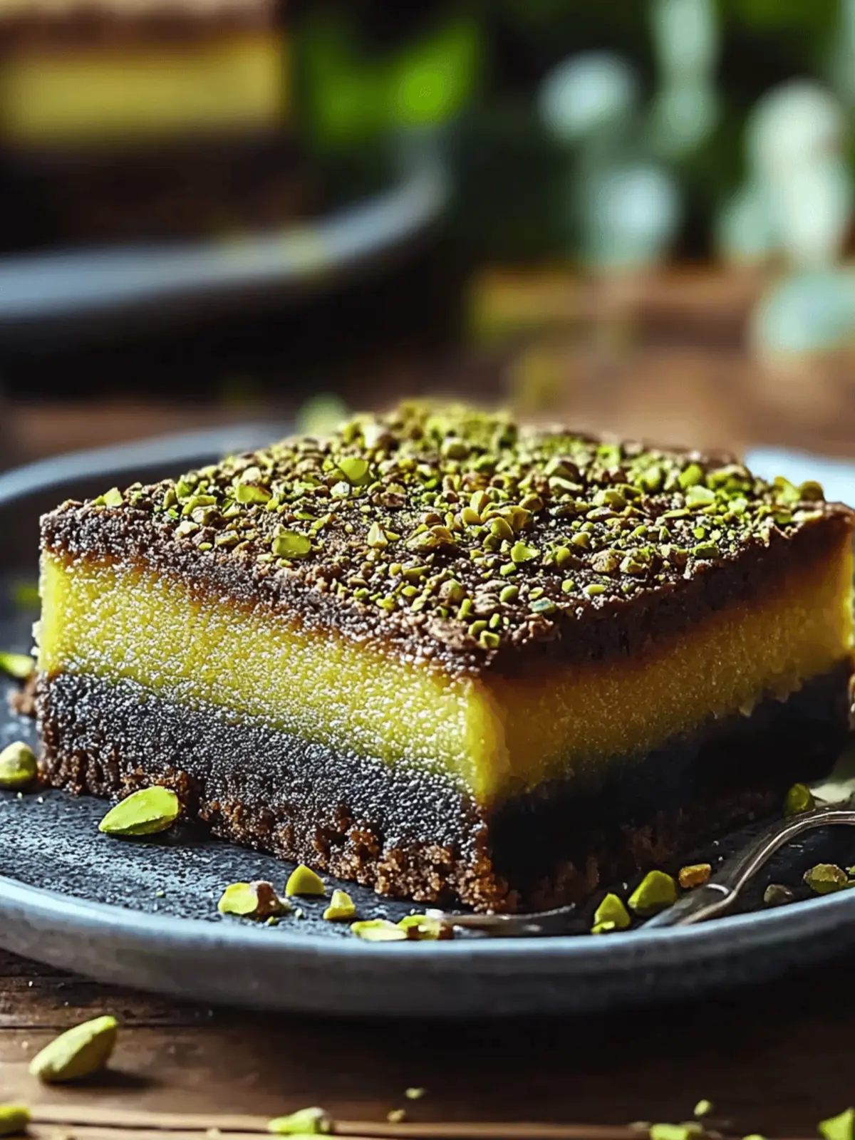 Pistachio Kunafa Brownies
