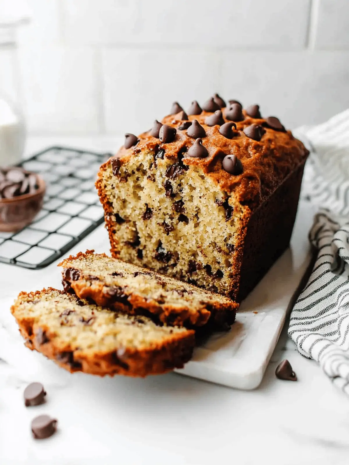 One Bowl Chocolate Chip Banana Bread