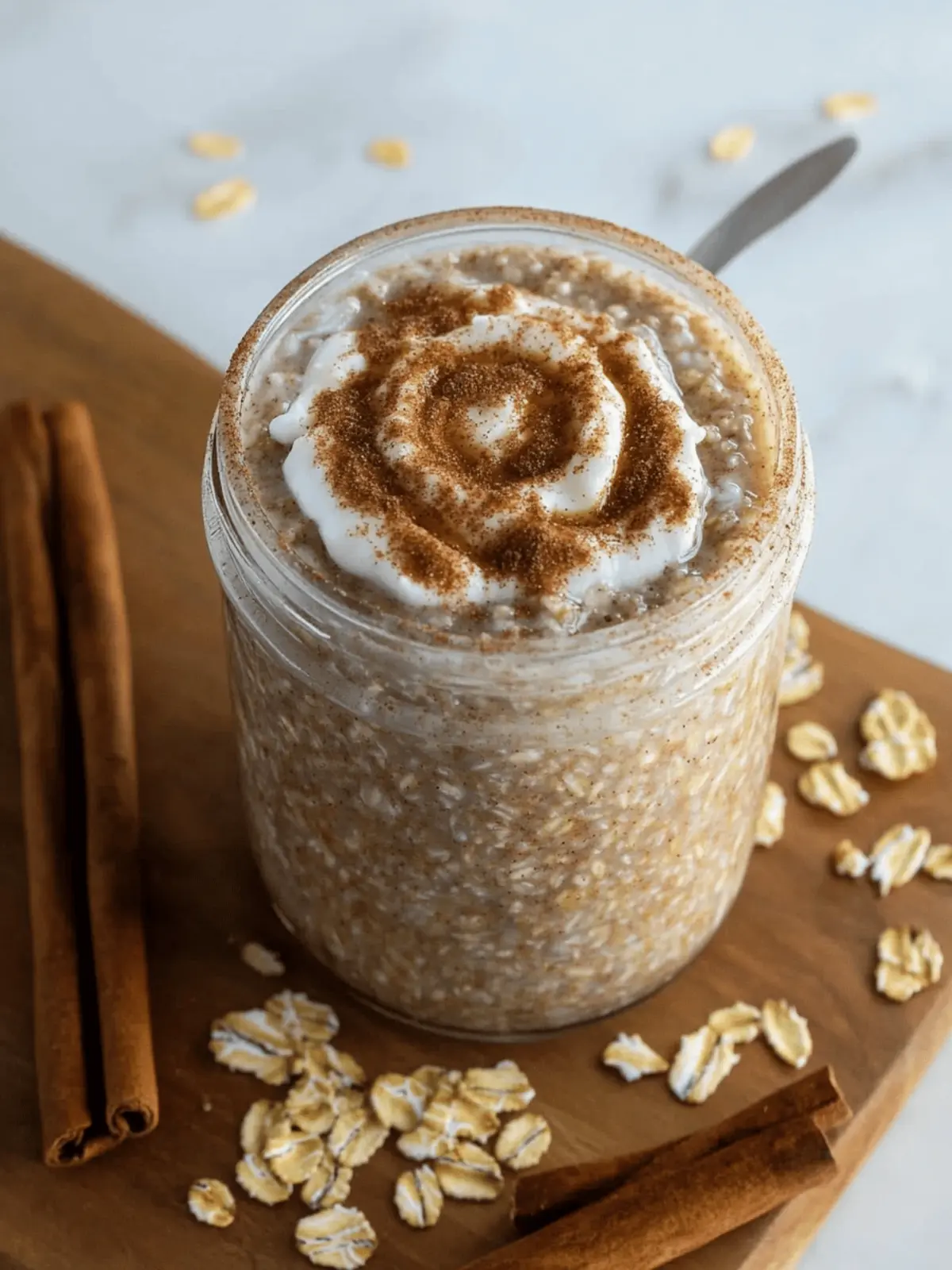 Cinnamon Roll Overnight Oats