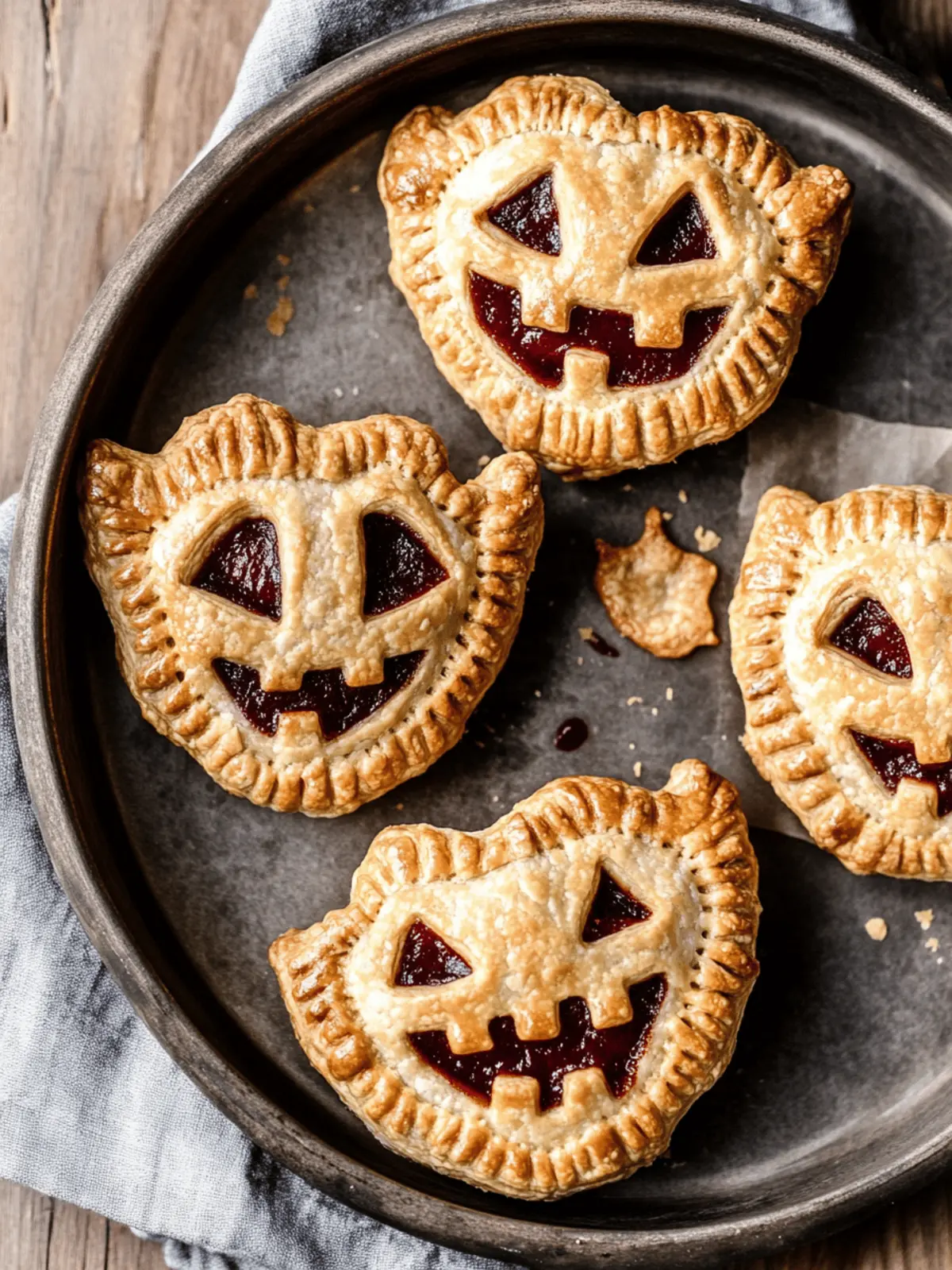 Jack-O-Lantern Hand Pies