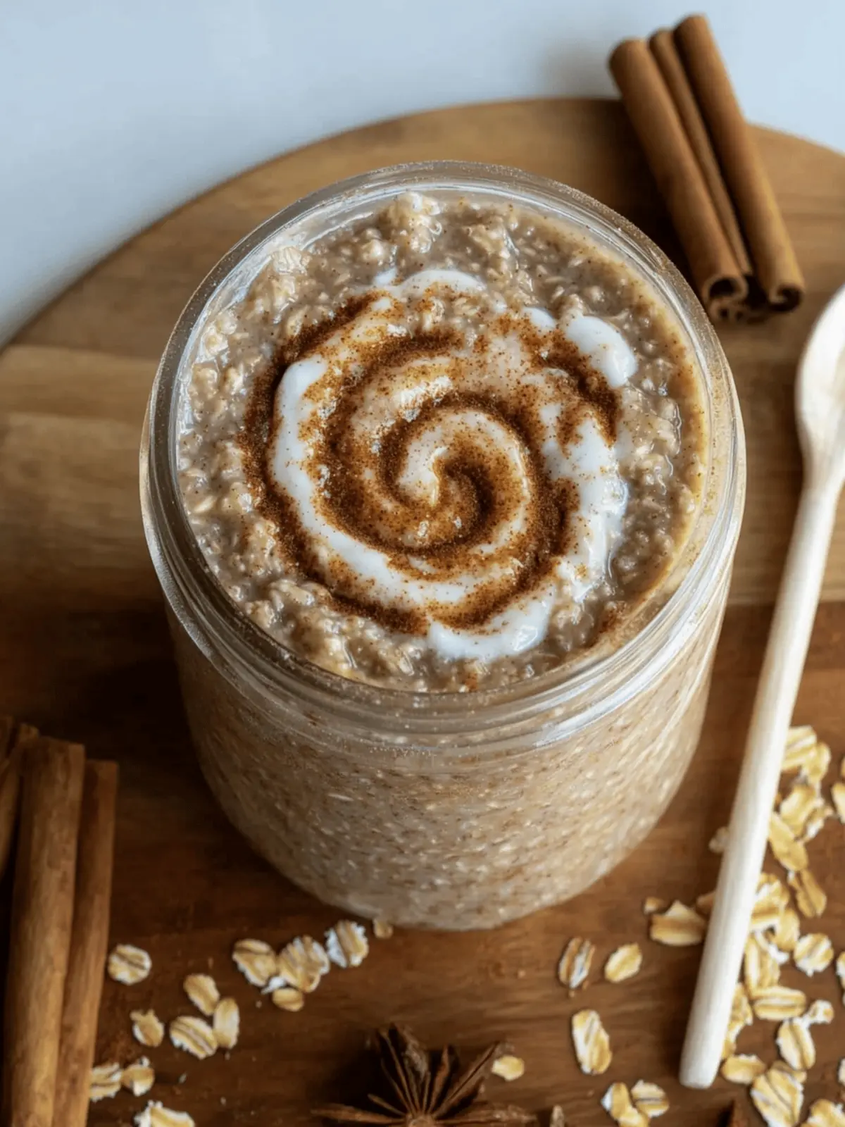 Cinnamon Roll Overnight Oats