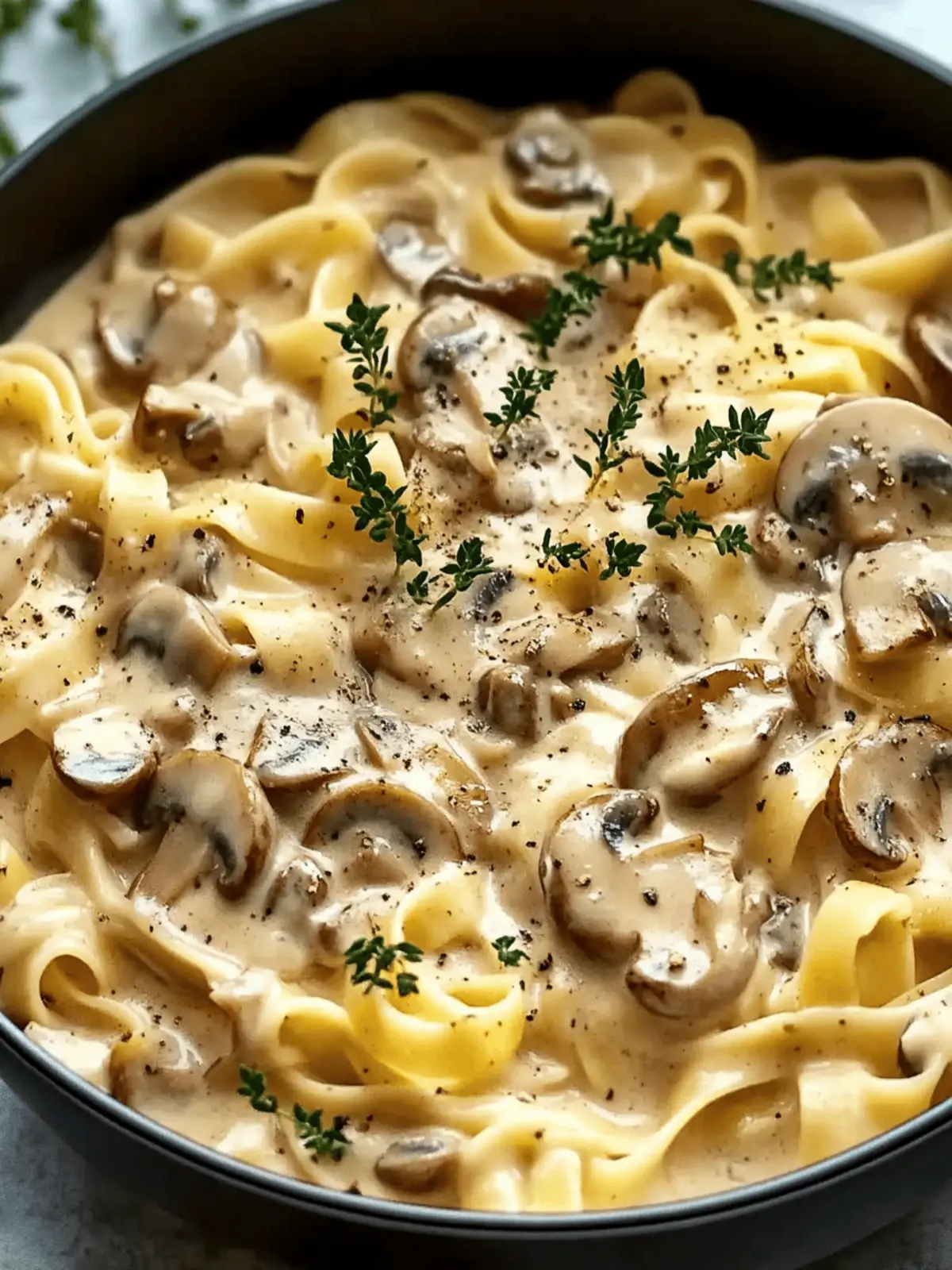 Creamy Mushroom Stroganoff Pasta