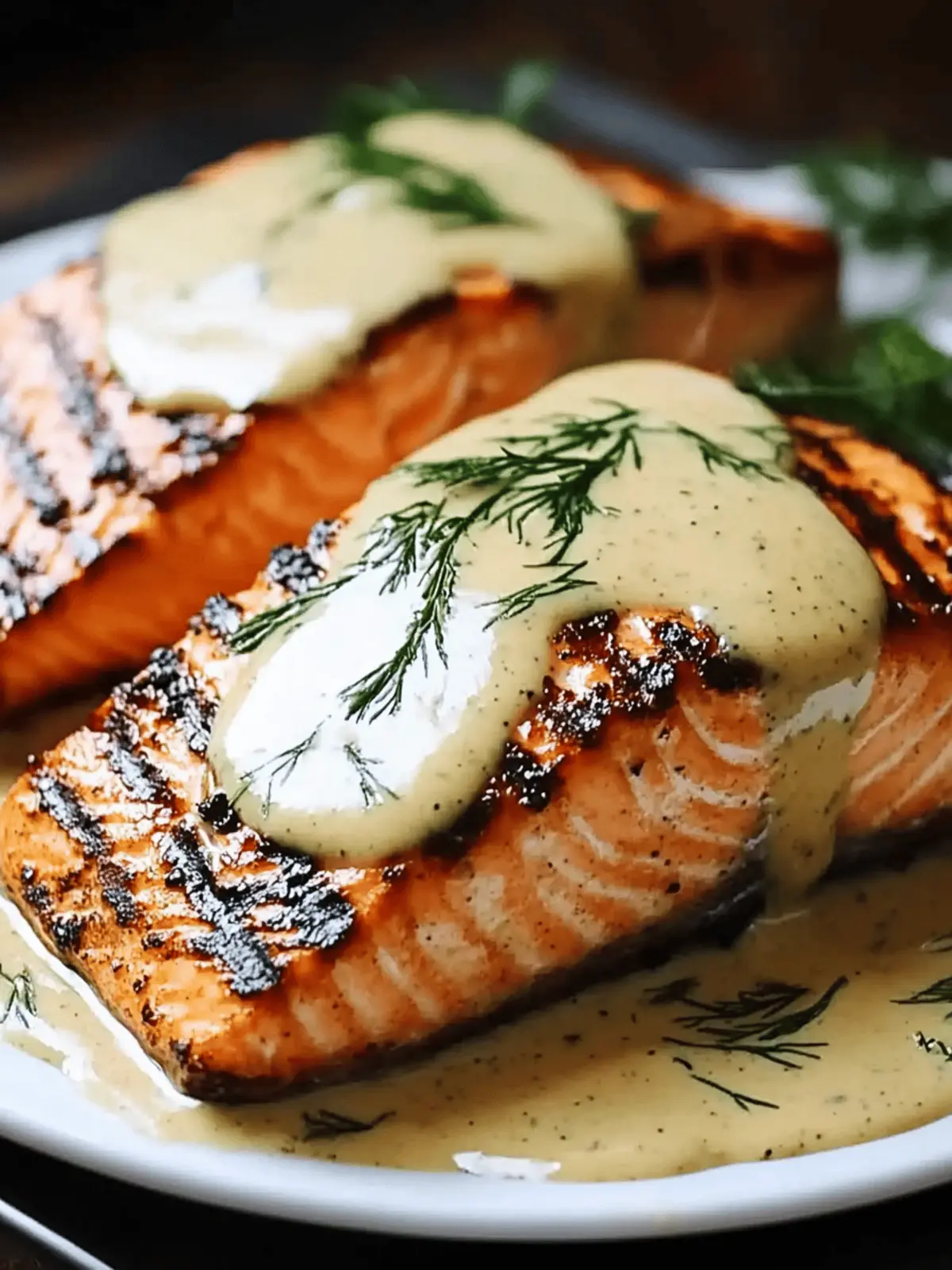 Grilled Salmon with Dijon Mustard Sauce