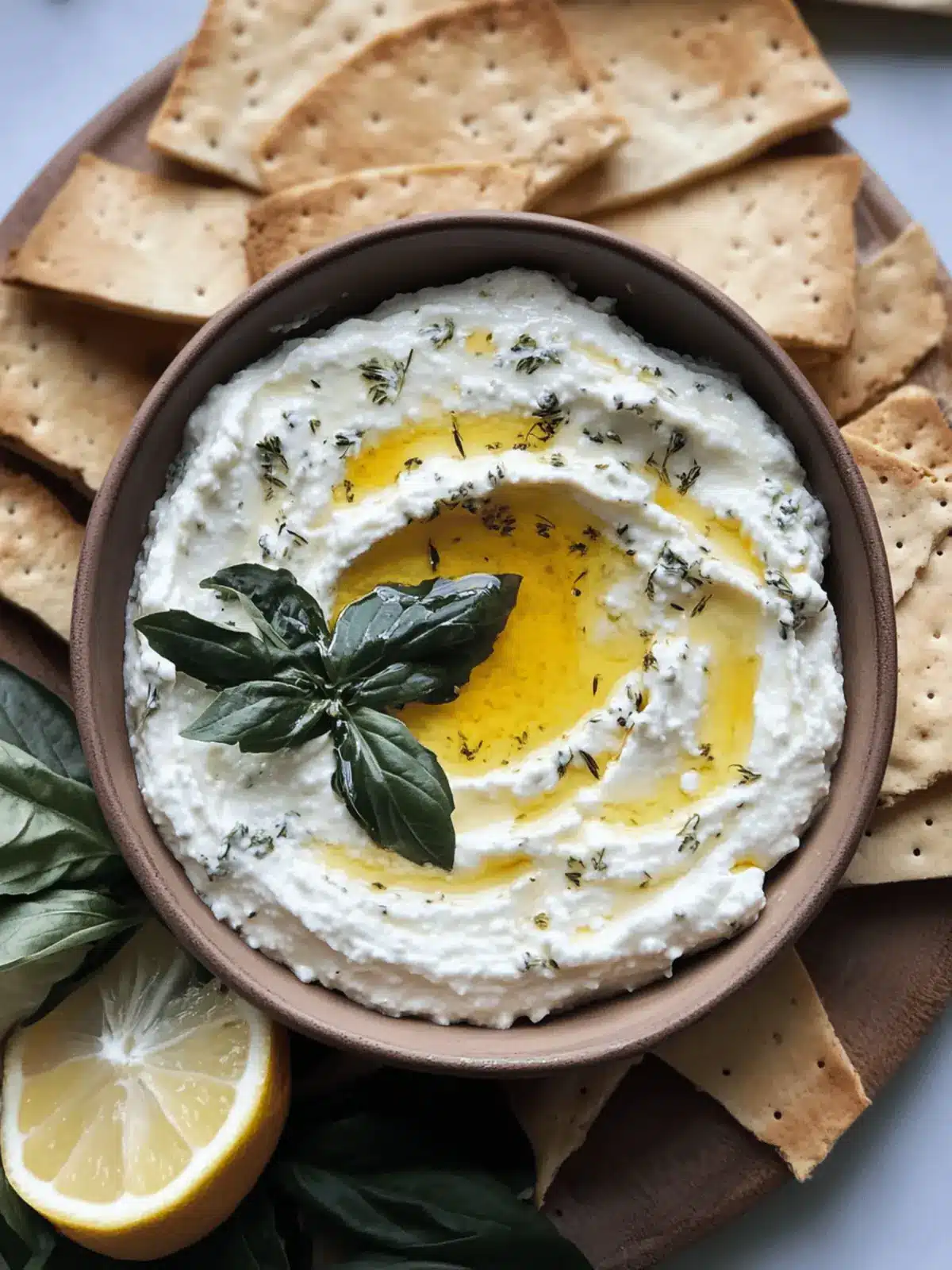 Hot Honey Herby Ricotta Dip