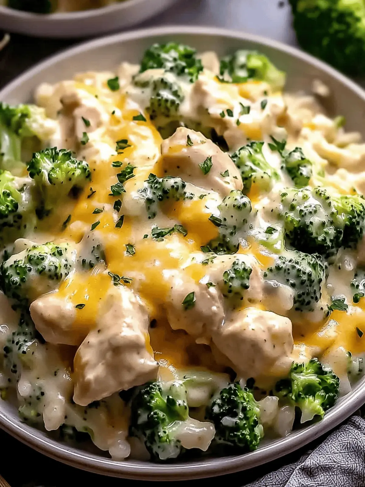 Crockpot Creamy Broccoli Cheddar Chicken Delight
