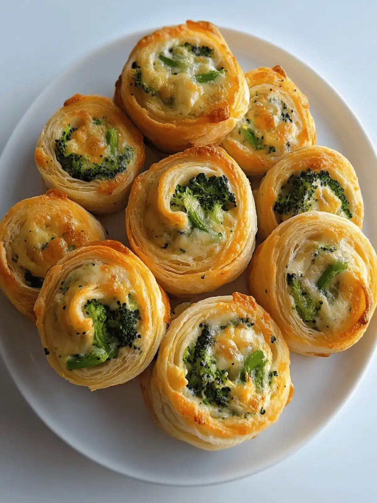 Broccoli Cheese Pinwheels