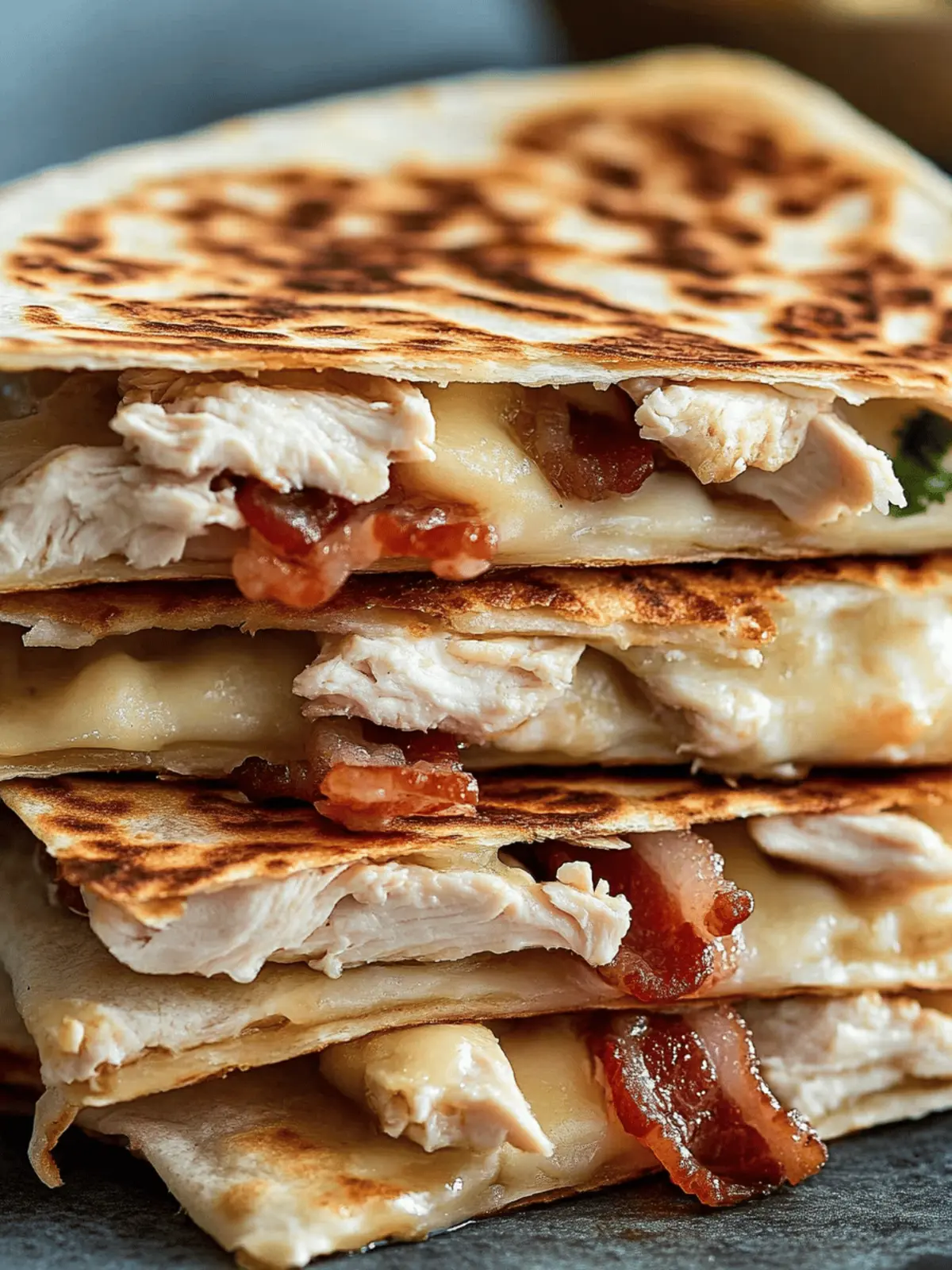 Chicken Bacon Ranch Quesadilla