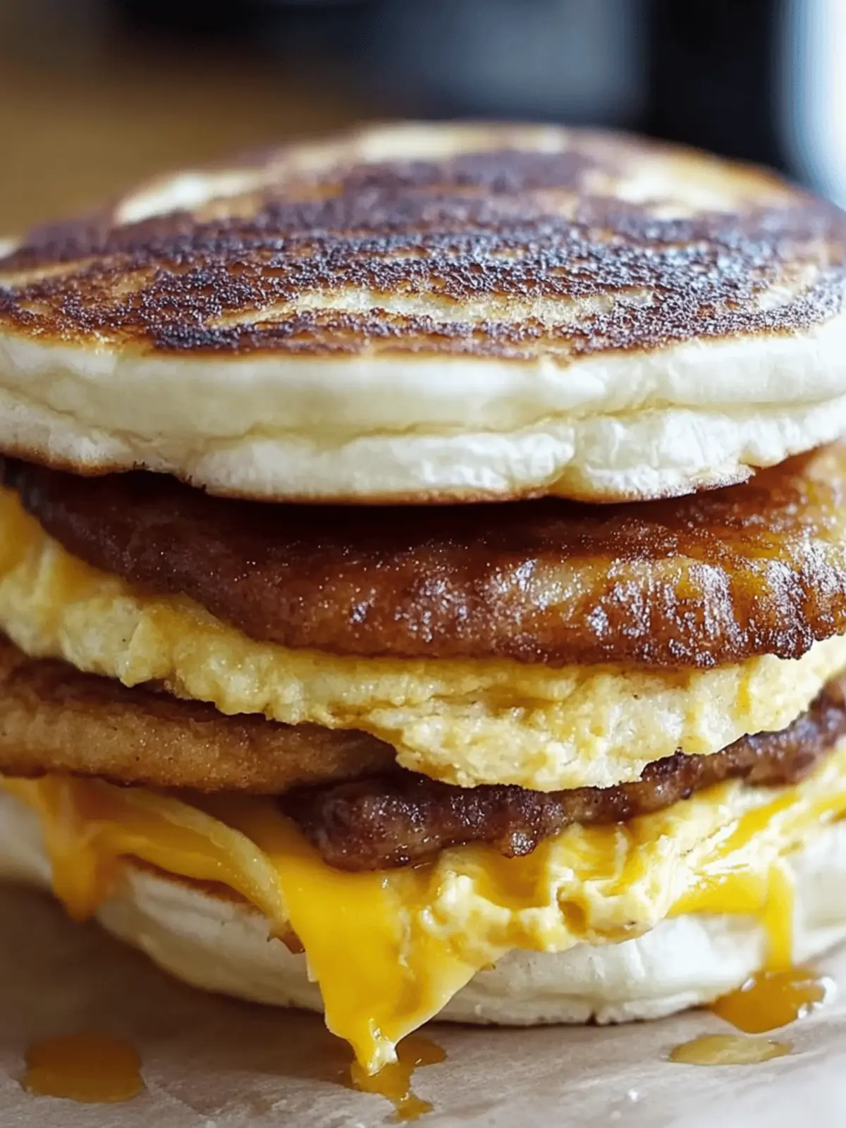 Homemade McGriddle Breakfast Sandwiches