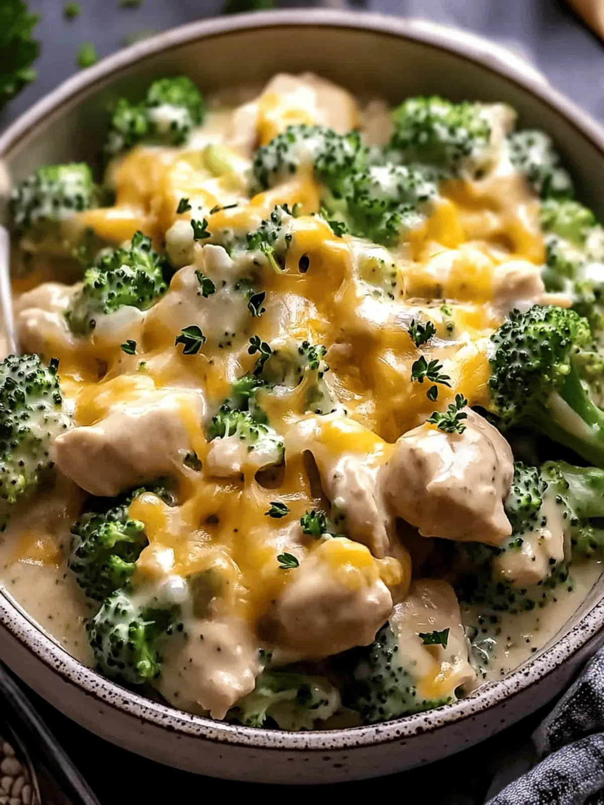 Crockpot Creamy Broccoli Cheddar Chicken Delight