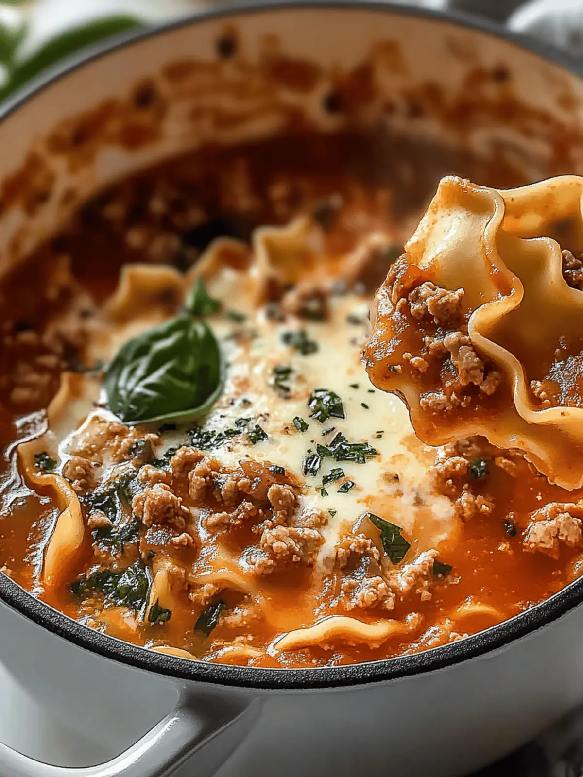 One Pot Lasagna Soup